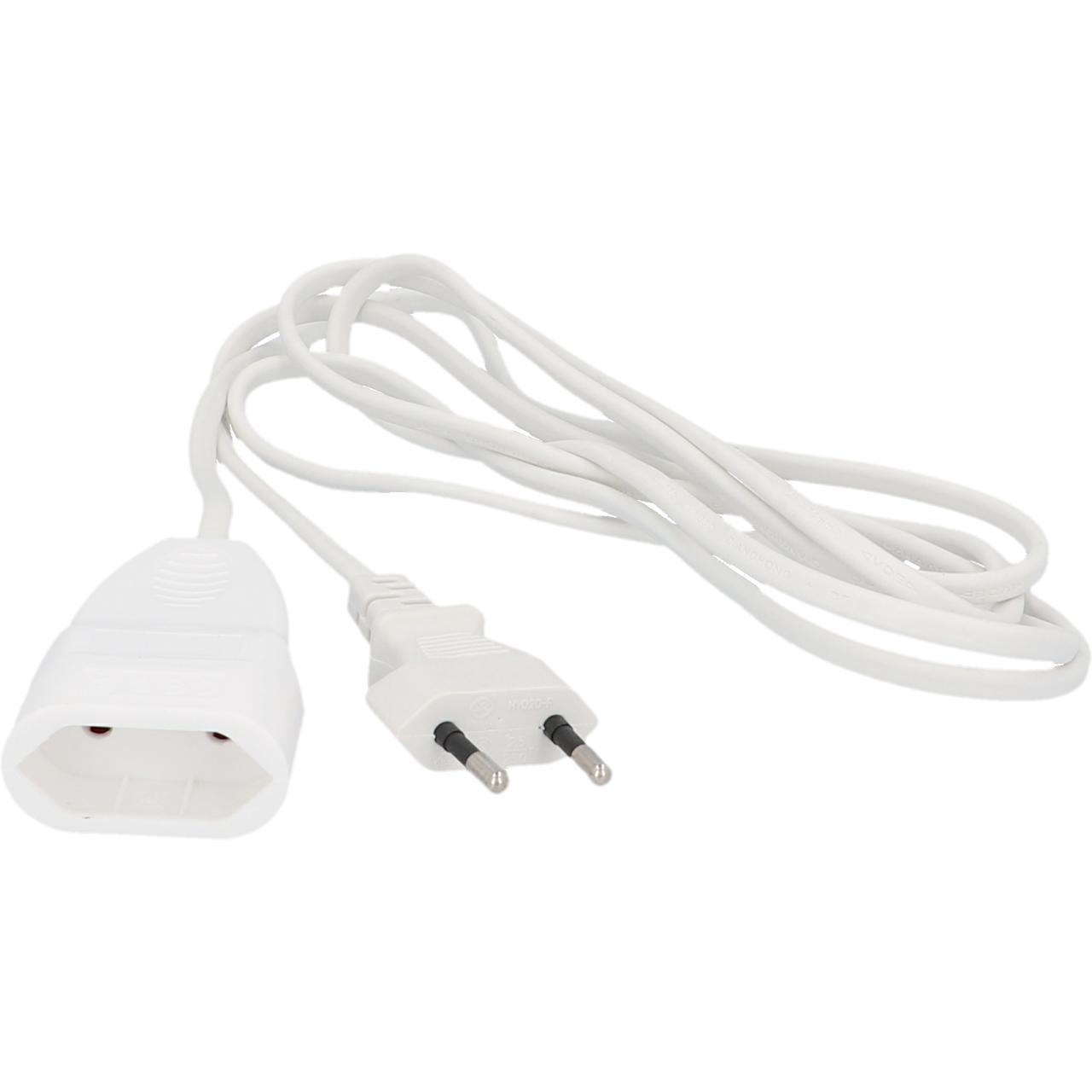 297907 EURO-VERLÄNGERUNG MIT STECKER UND KUPPLUNG 2M WS