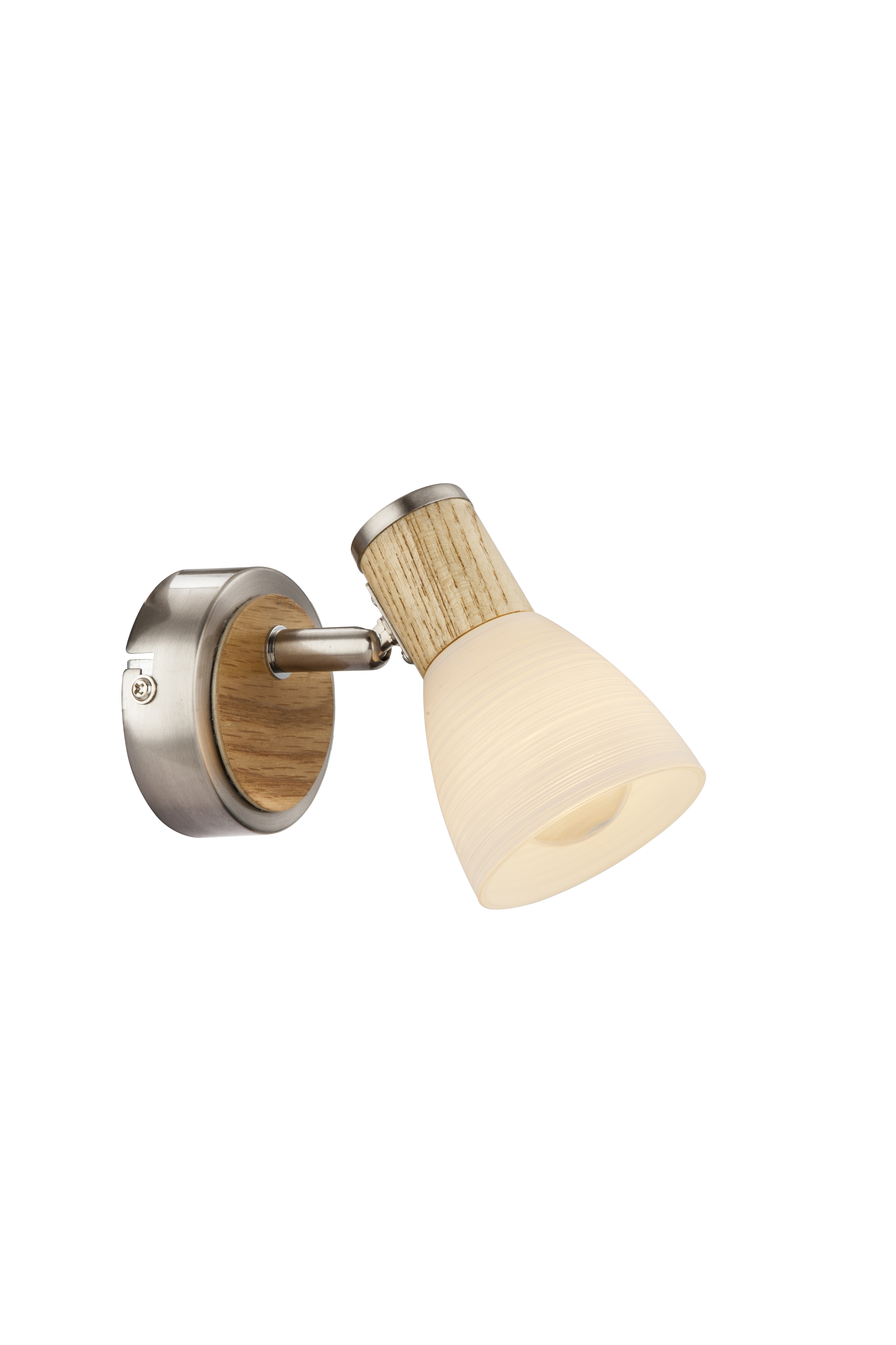 GLOBO STRAHLER 1XE14 NICKEL HOLZ GLAS