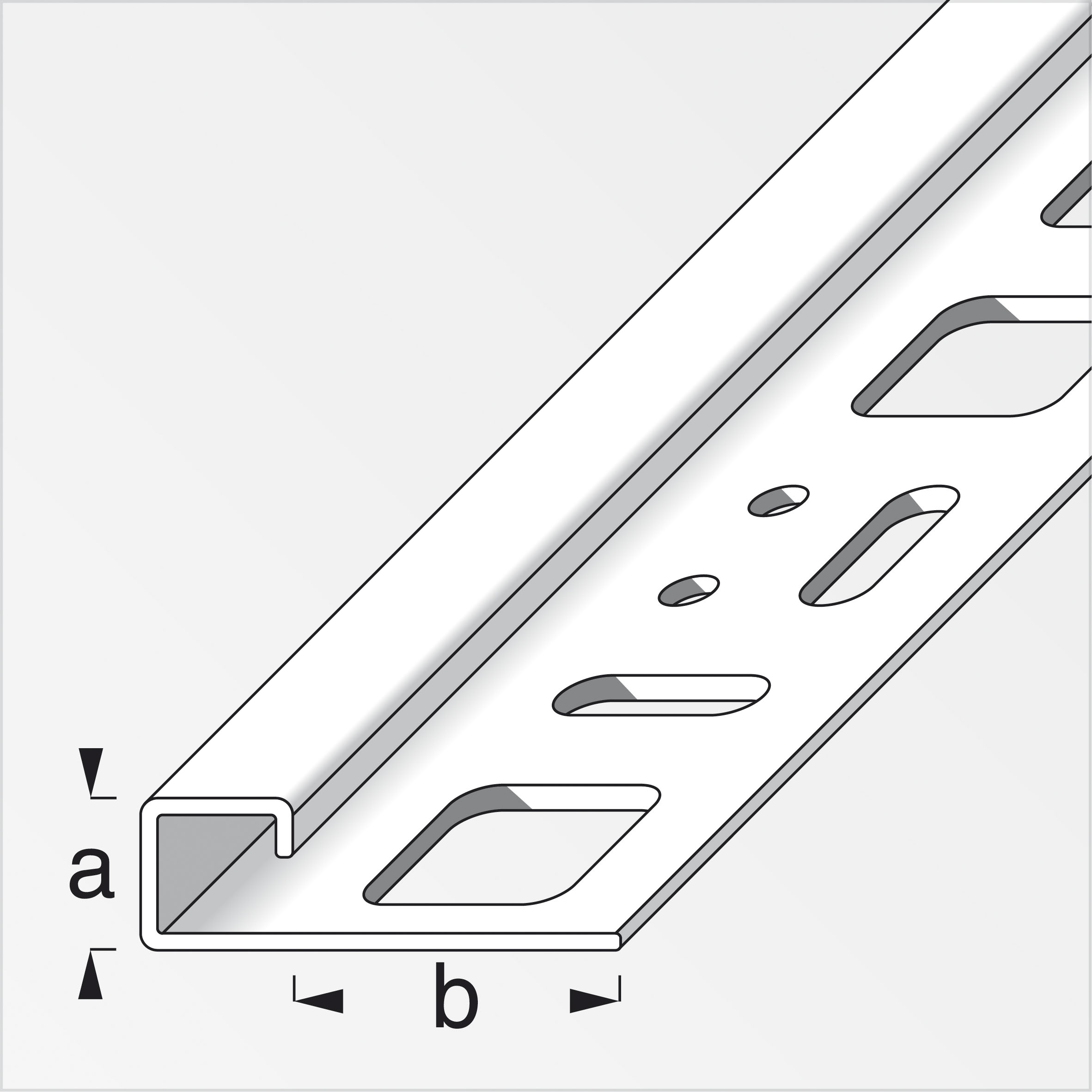 Alfer Fliesen-Quadrat-Profil 8 mm, edelstahl