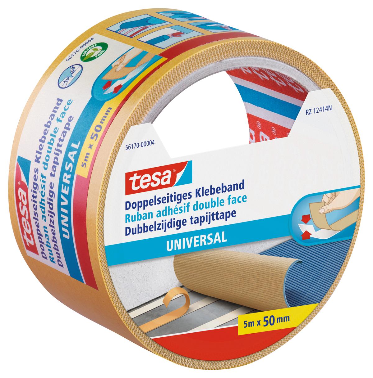 tesa_Floorlaying_Universal_561700000411_LI406_left_pa tesa Doppelseitiges Klebeband, universal, 5 m