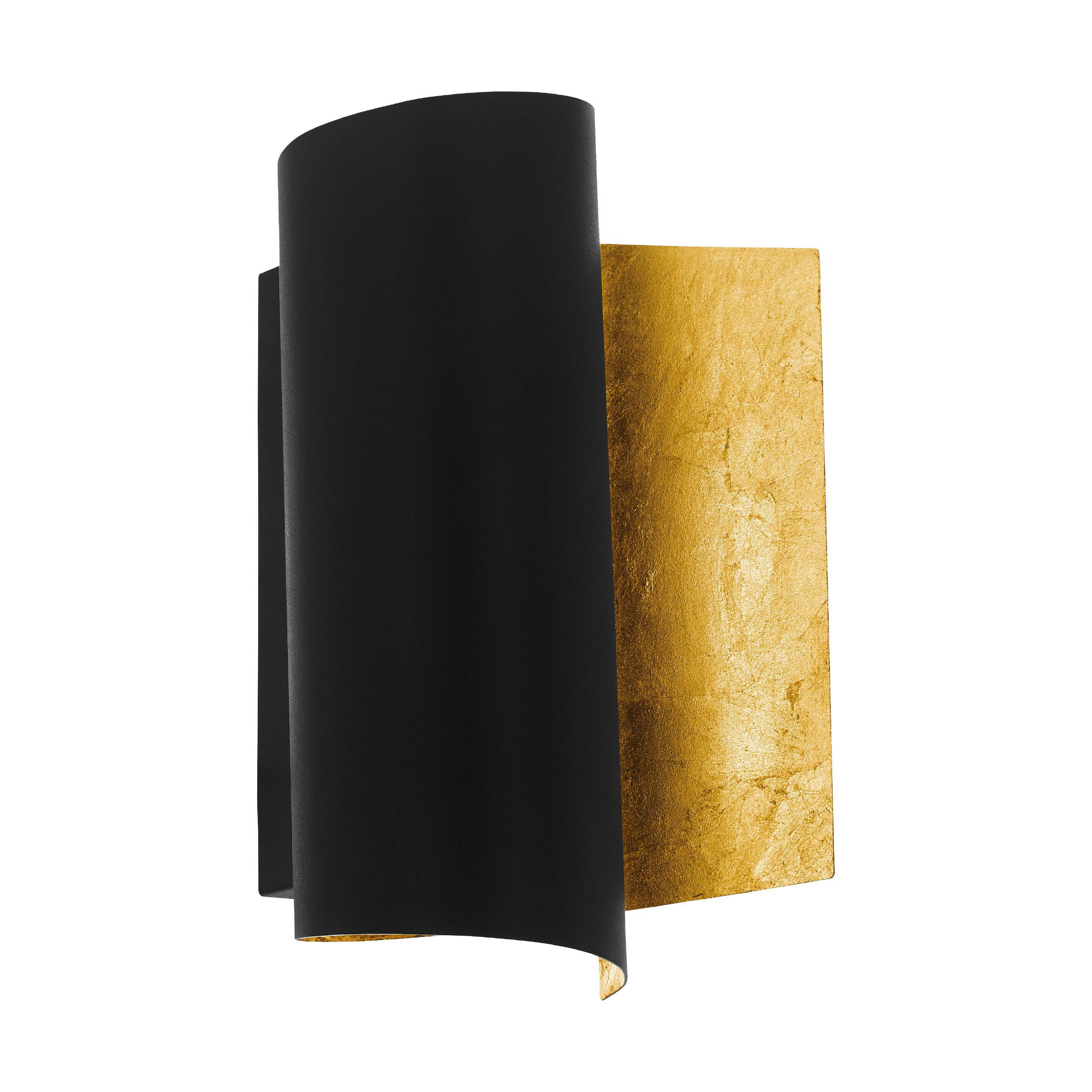 791246 Eglo Wandleuchte, 1xE27, schwarz/gold, FALICETTO
