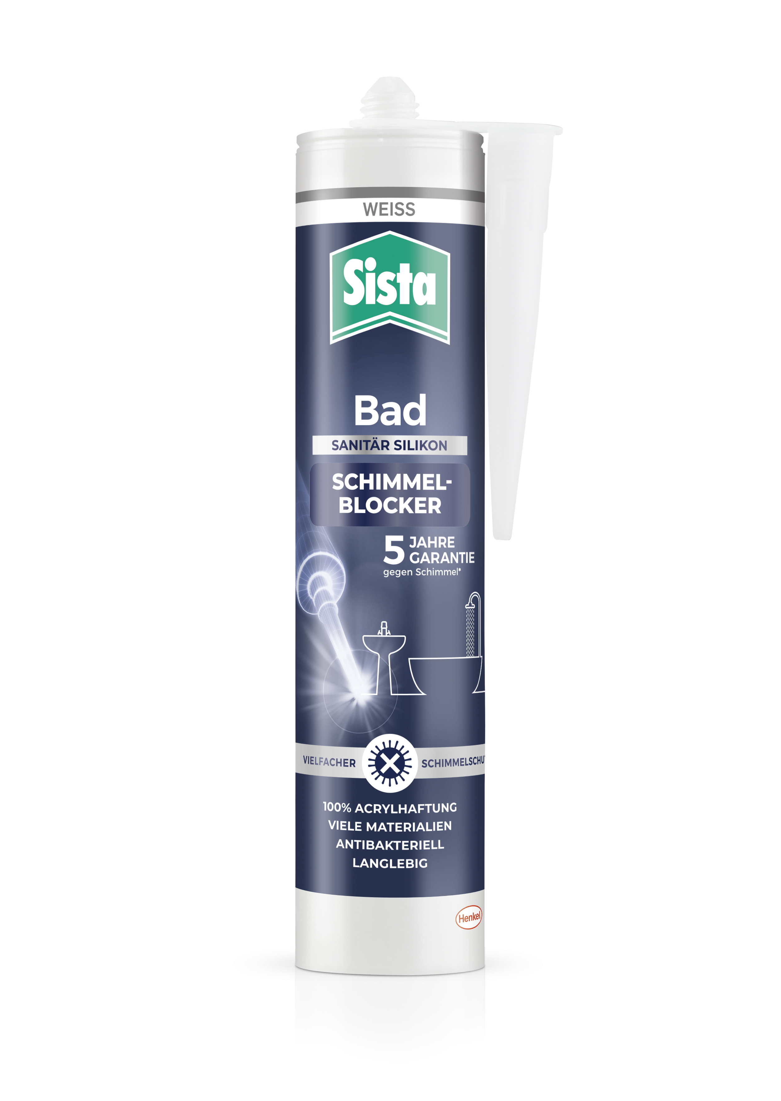 Sista Bad Schimmelblocker Silikon, weiß, 280 ml