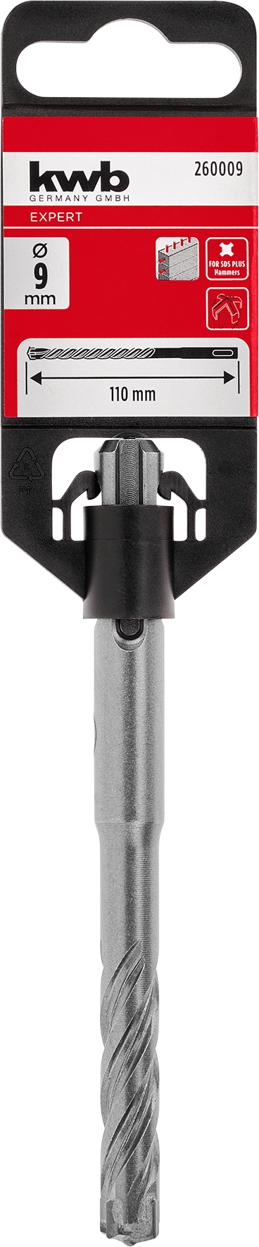 Kwb Hammerbohrer HB4X, 9 x 110 mm SB Kwb Hammerbohrer HB4X, 9 x 110 mm SB