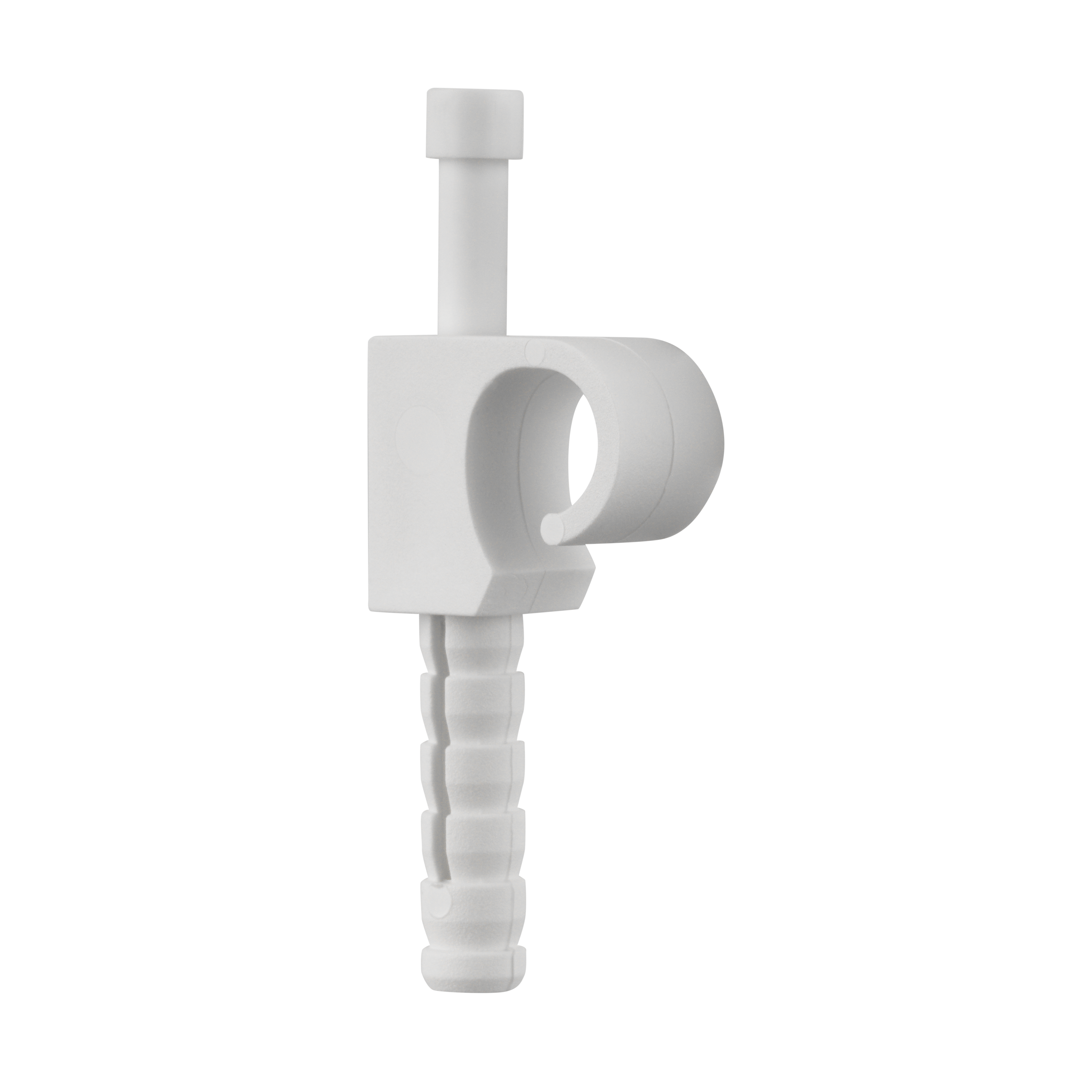 REV Dübel-Schelle 9 mm, mit Kunststoffdübel, 25 Stück, weiß
