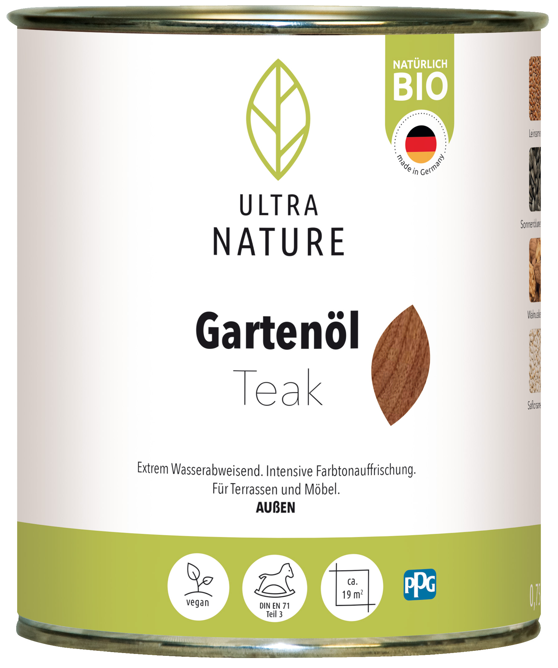 Ultra Nature Garten Öl Teak, 0,75 l Ultra Nature Garten Öl Teak, 0,75 l