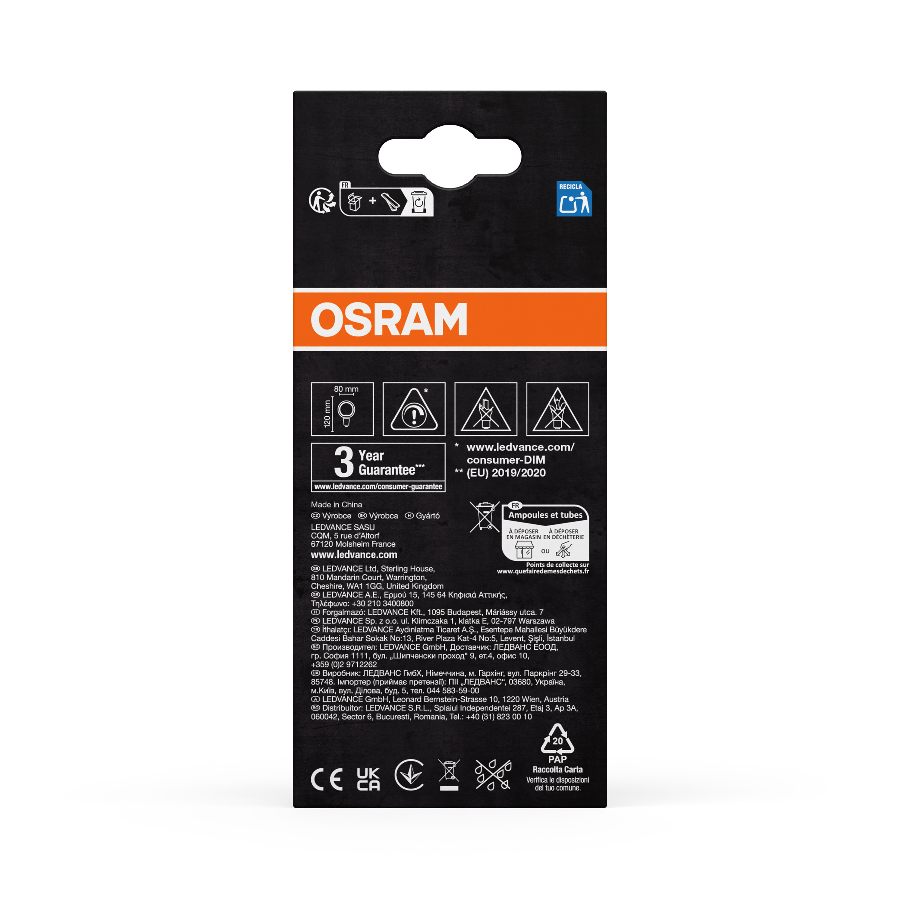 Osram Vintage 1906 LED Lampe O-Form, warmweiß