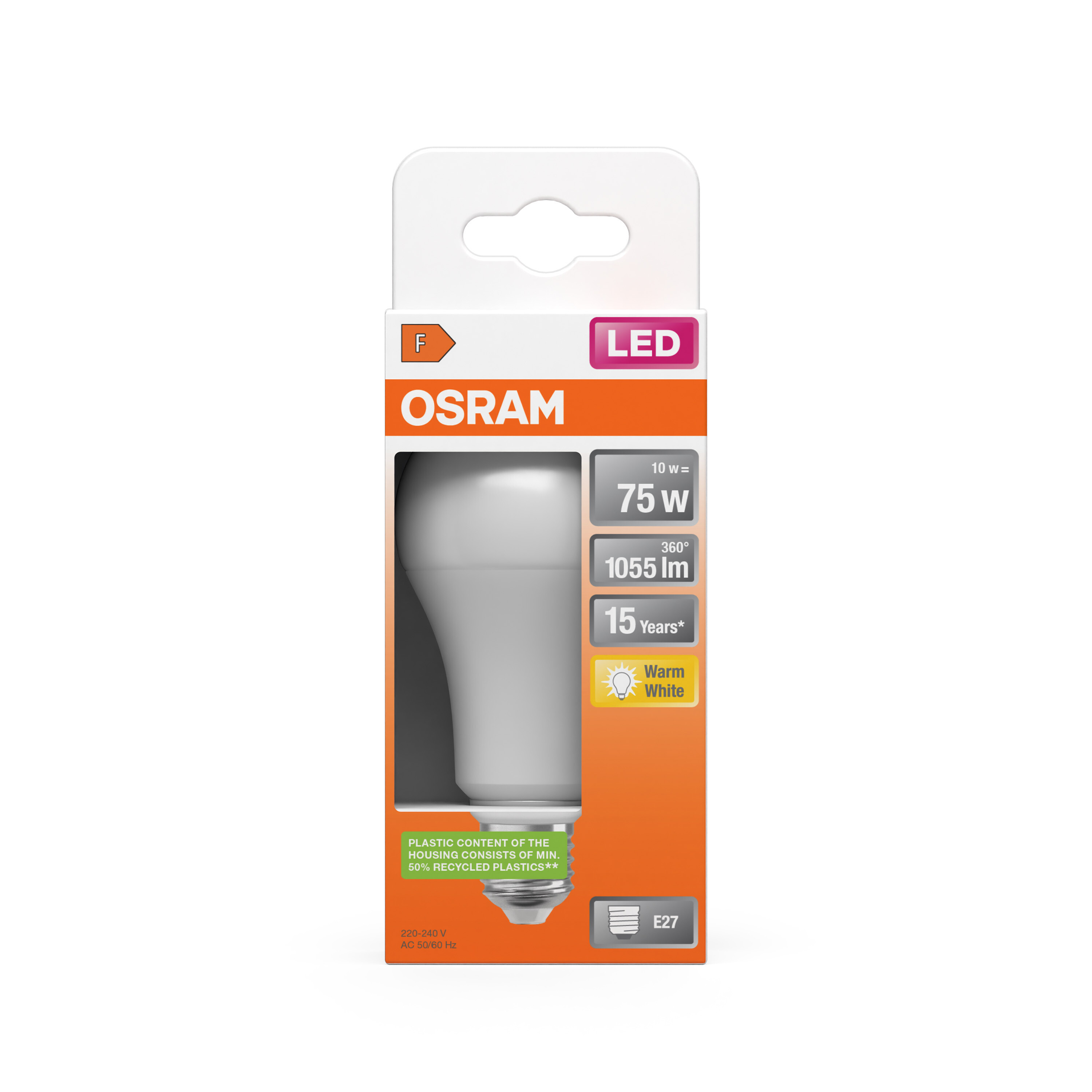 Osram Leuchtmittel LED CLA75 11W/827 E27, 230V