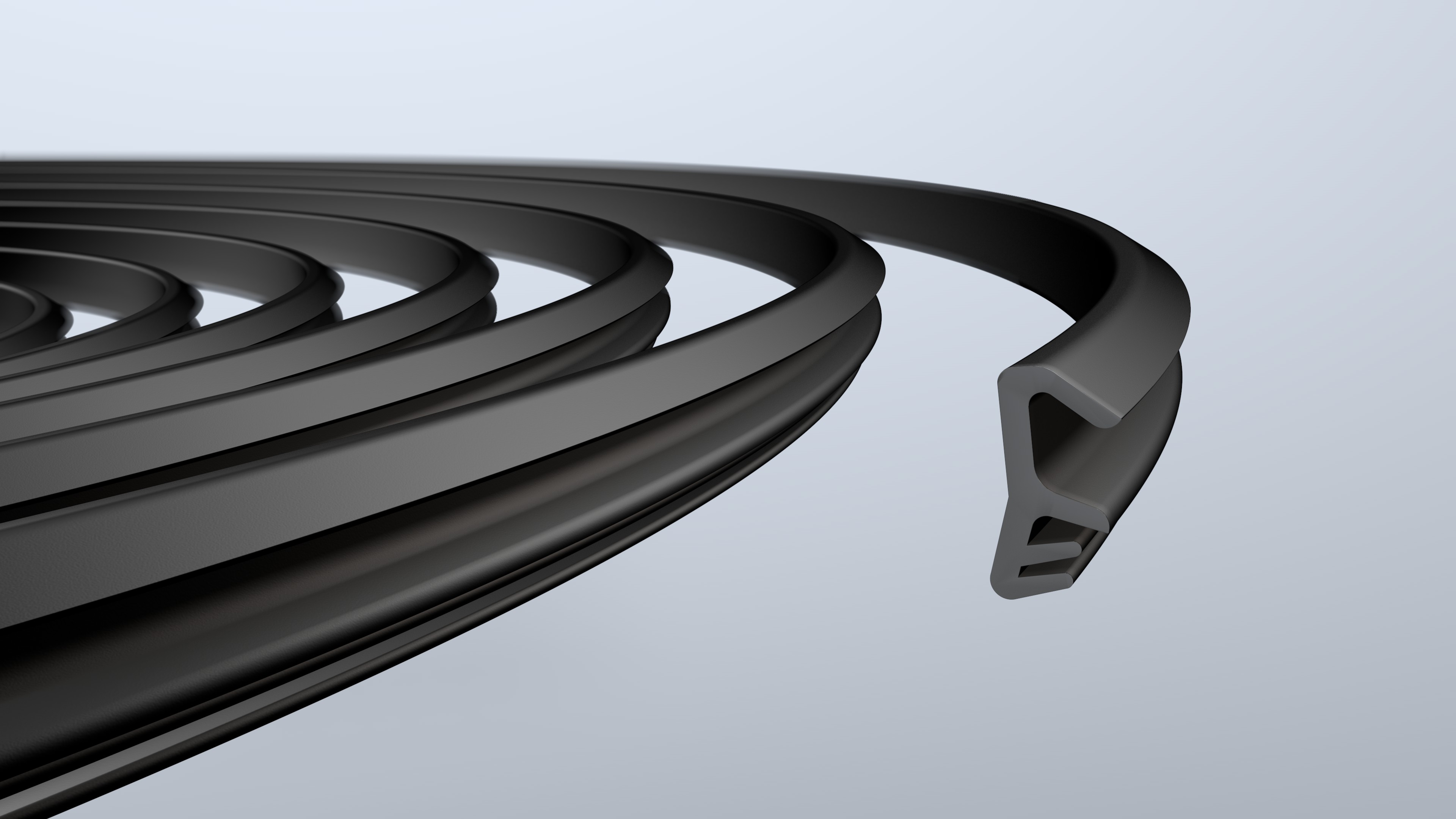 Roro Dichtungsprofil, schwarz