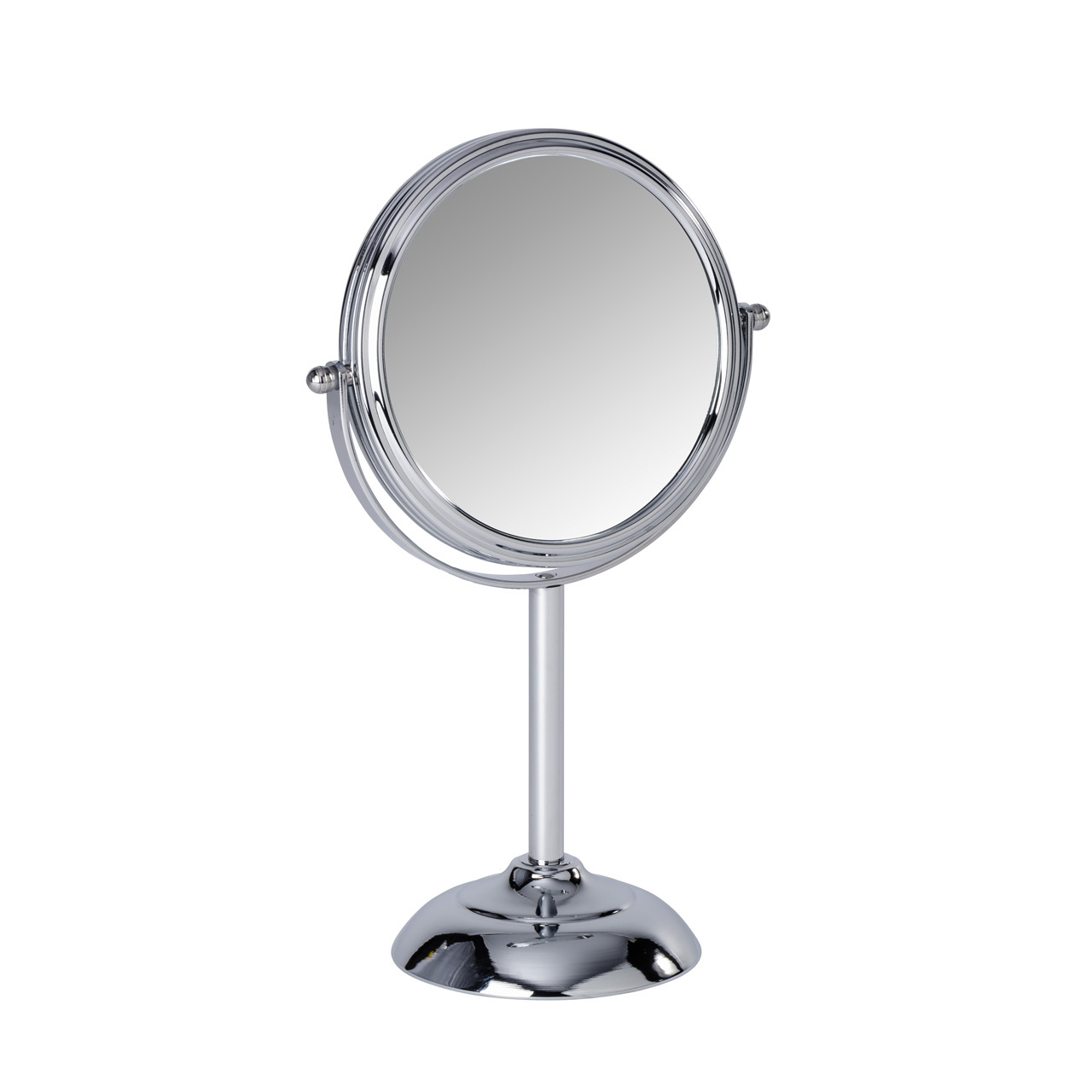 WENKO Kosmetik-Standspiegel Frisa Weiß - Verstellbarer Schminkspiegel Für Bad & Wohnung