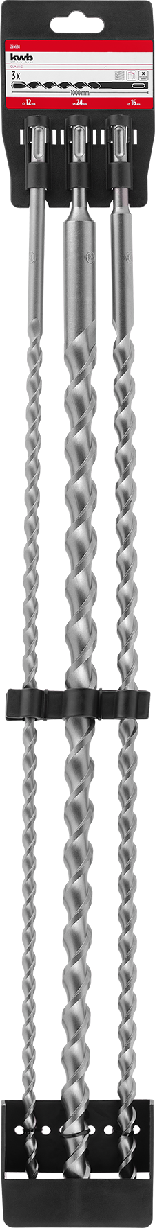 kwb HB2 SDS Plus Hammerbohrer-Set, 3-tlg., 1000 mm kwb HB2 SDS Plus Hammerbohrer-Set, 3-tlg., 1000 mm