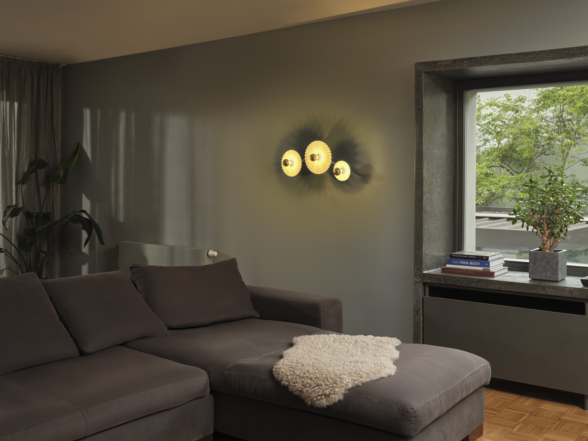Osram DECOR Plissee Wall, 3XE27, beige