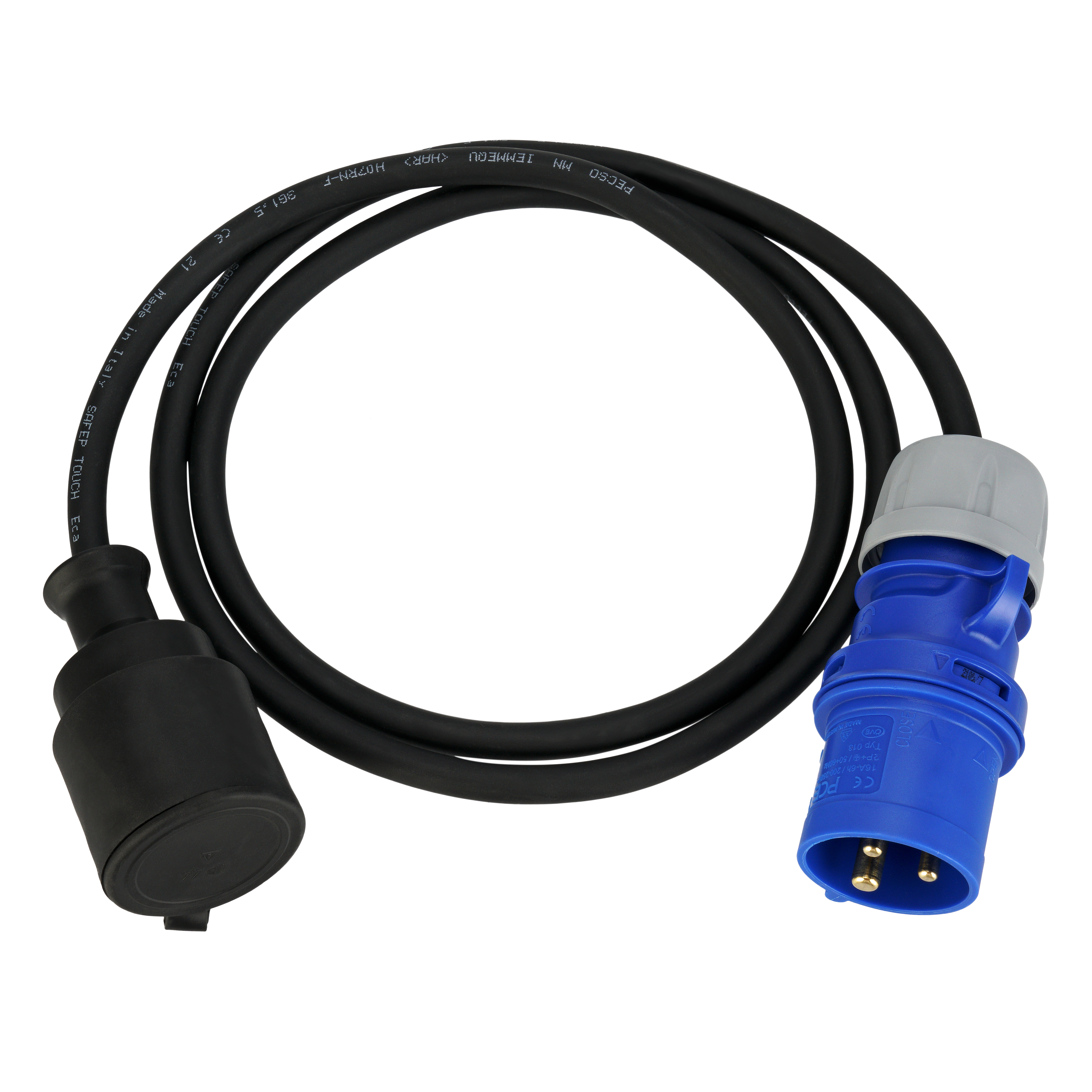 REV Caravan-Adapter-Leitung 1,5 m, 3polig  CEE-St/Schuko-Ku w