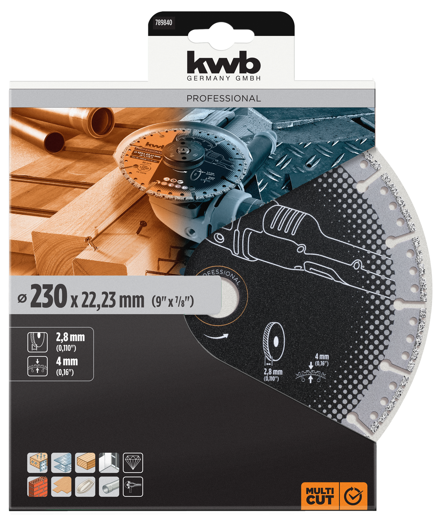 Kwb Diamant-Trennscheibe Multi, 230 mm Kwb Diamant-Trennscheibe Multi, 230 mm