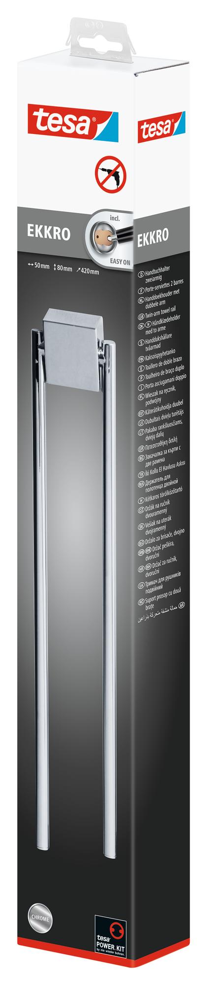 tesa_EKKRO_402340000000_LI490_right_pa tesa ekkro Handtuchhalter, zweiarmig