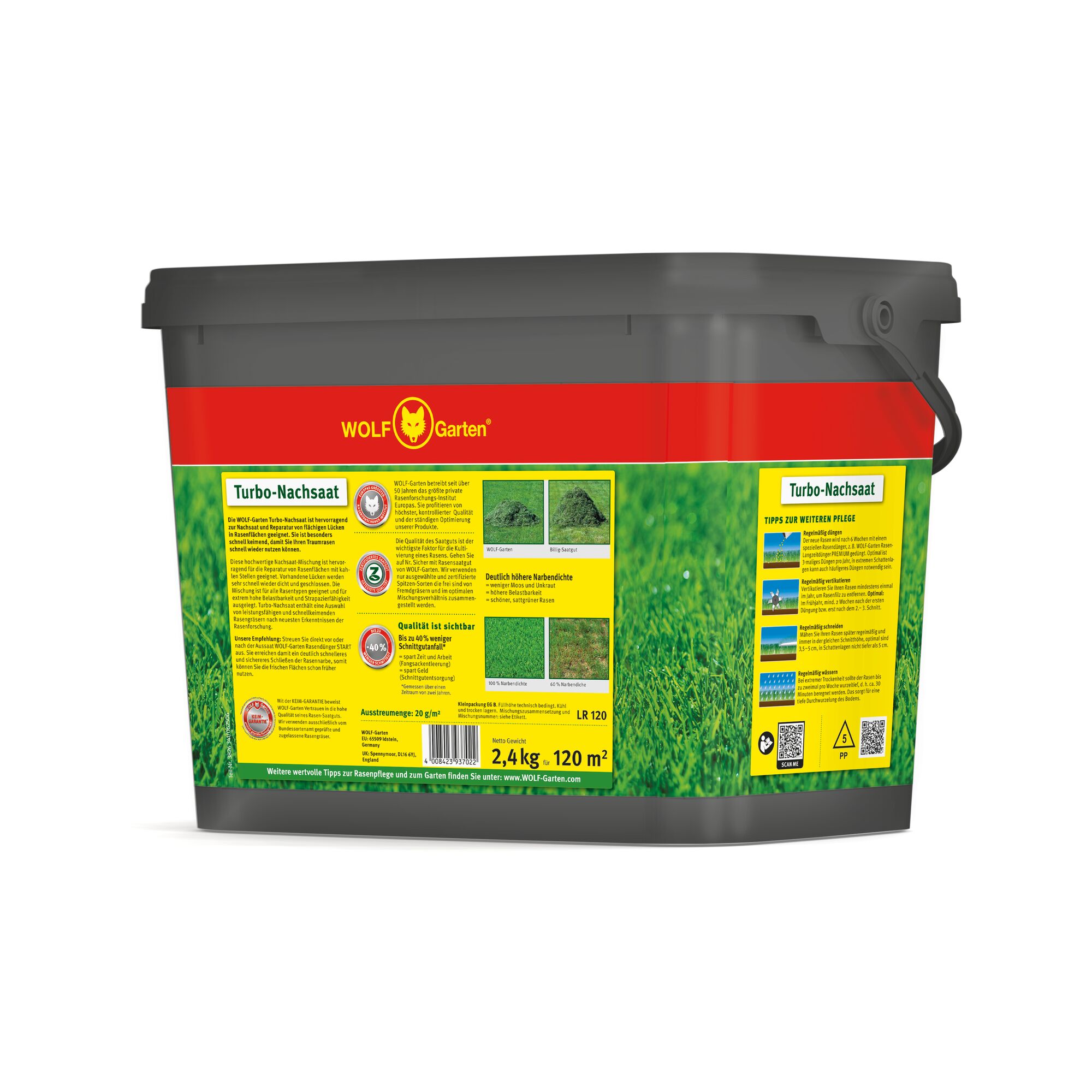 Wolf-Garten Turbo-Nachsaat LR 120 für 120 m²