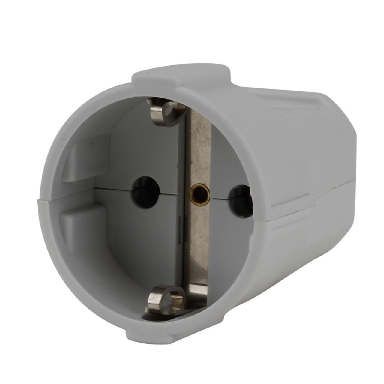 129607  SCHUKO-KUPPLUNG,PVC,GRAU LOSE