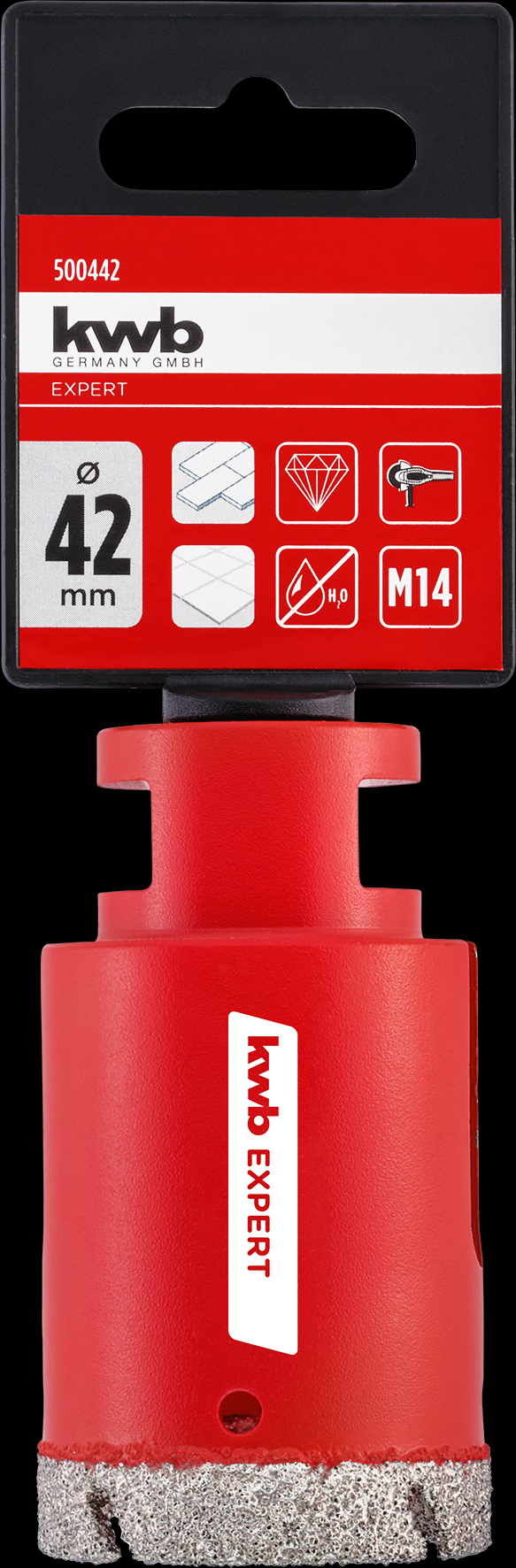 kwb Diamant-Fliesenbohrer M14, 42 mm kwb Diamant-Fliesenbohrer M14, 42 mm