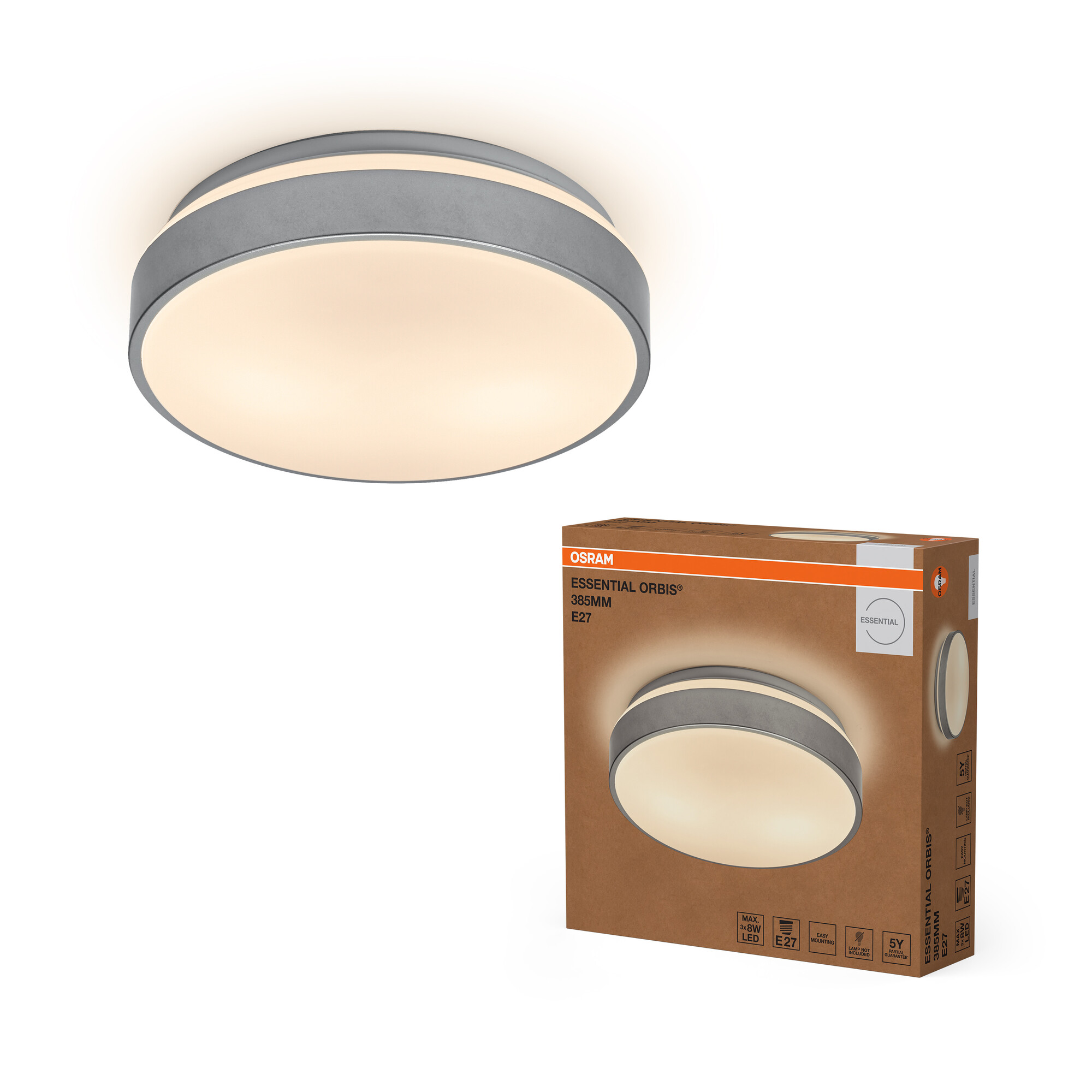 Osram ORBIS Essential 385, 3XE27, silber