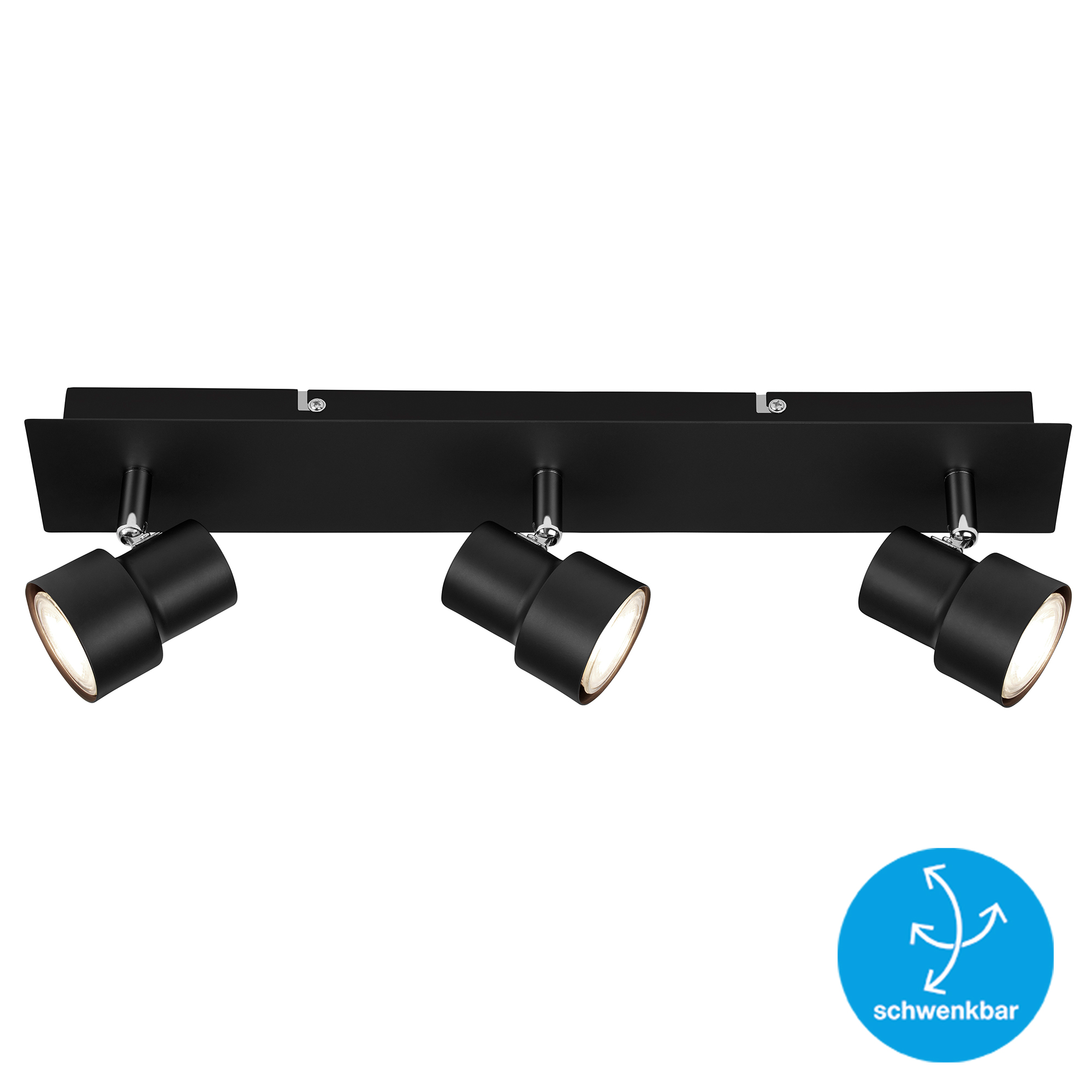 4002707366652-6 Briloner Deckenleuchte, metall/schwarz, 3-flammig