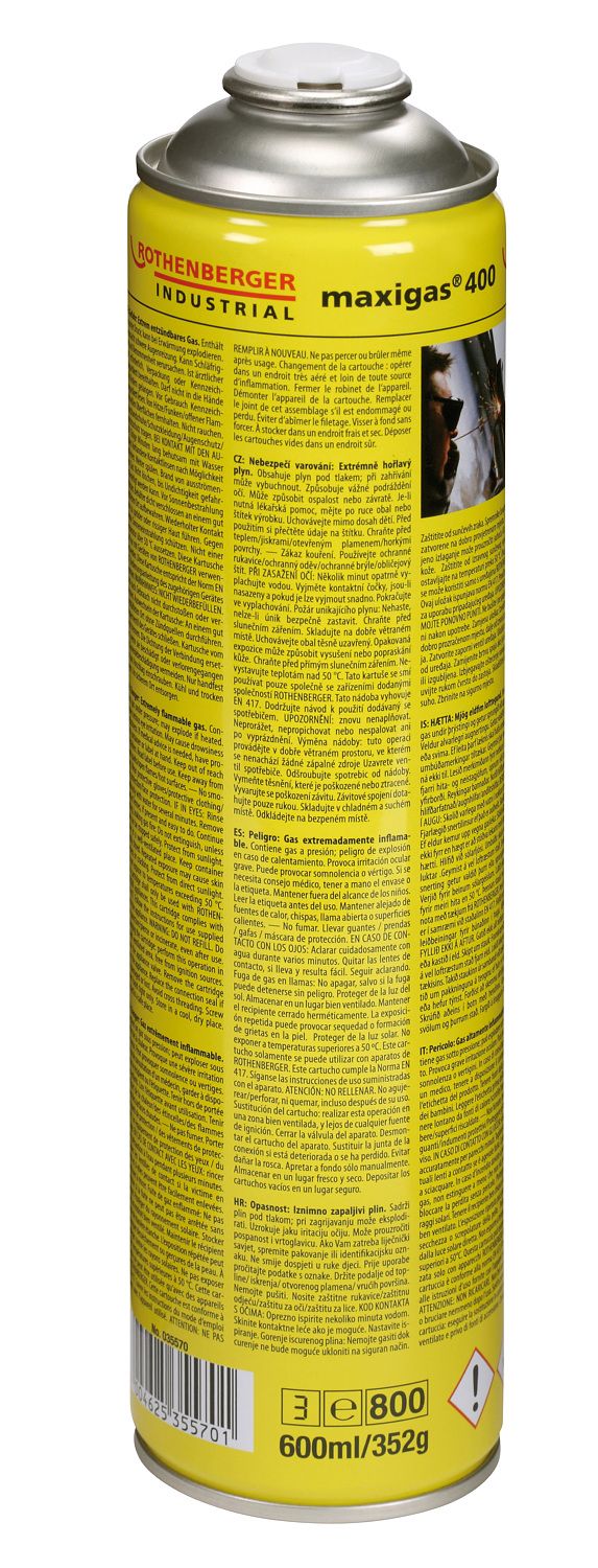 Rothenberger Maxigas 400, 600 ml Schweißgas Rothenberger Maxigas 400, 600 ml Schweißgas