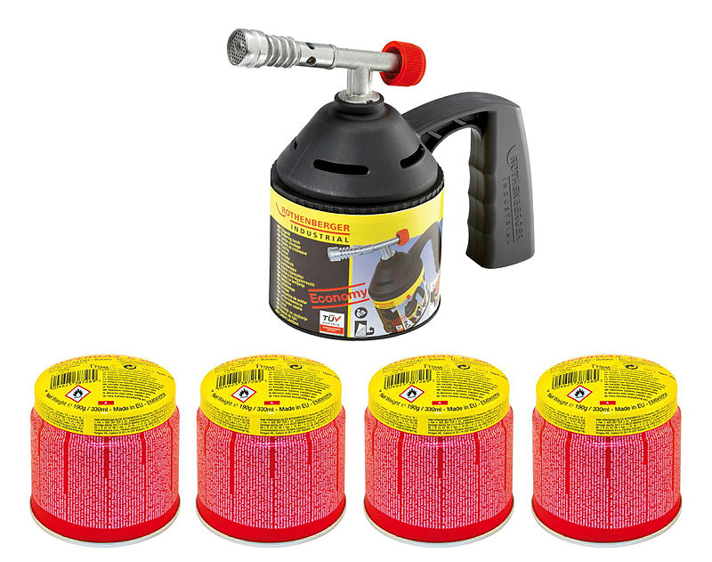 Rothenberger Lötlampen-Set+ 4 Kart. C200 Rothenberger Lötlampen-Set+ 4 Kart. C200
