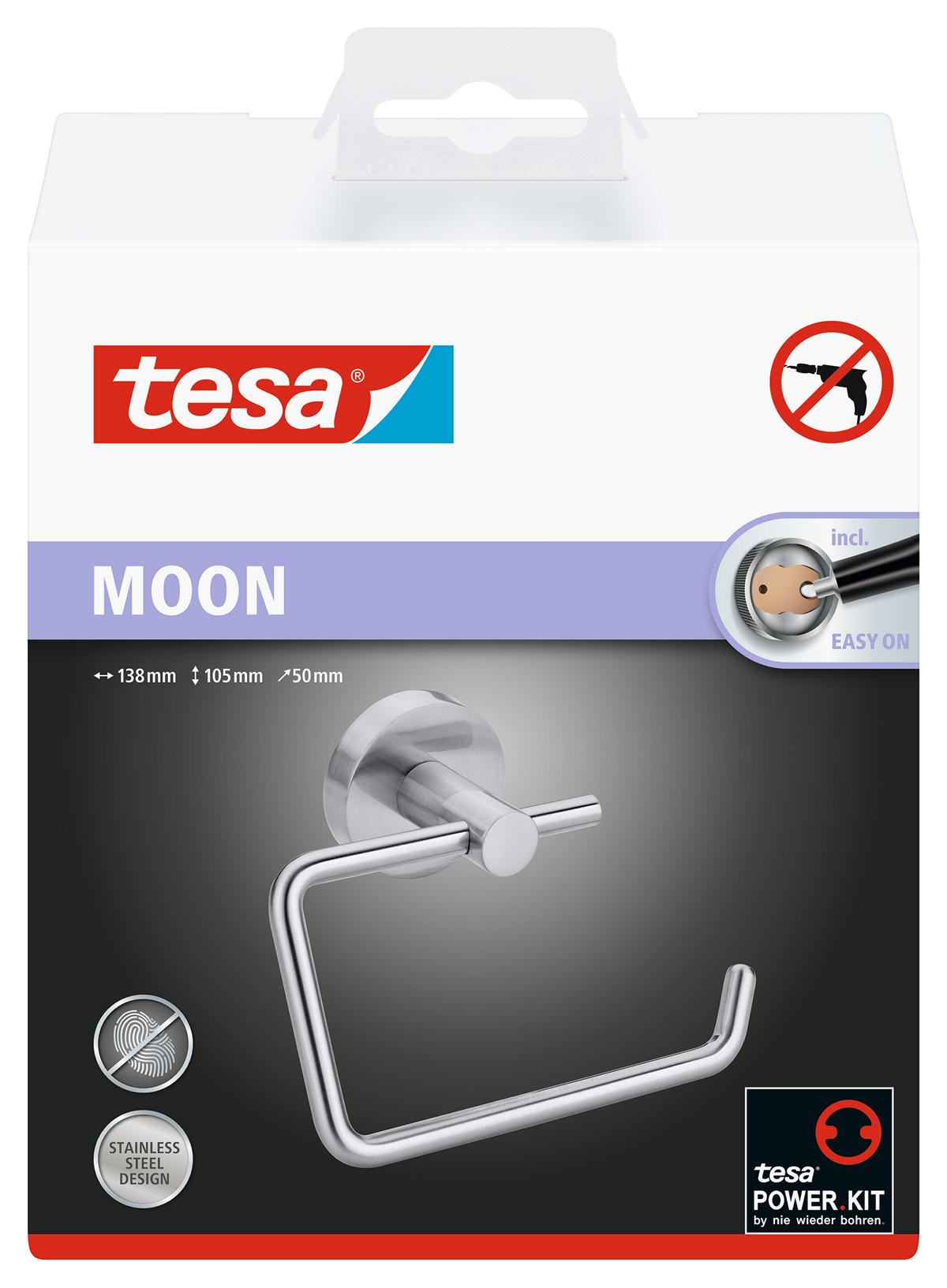 tesa_MOON_403010000000_LI490_front_pa tesa Moon Toilettenpapierhalter, ohne Deckel