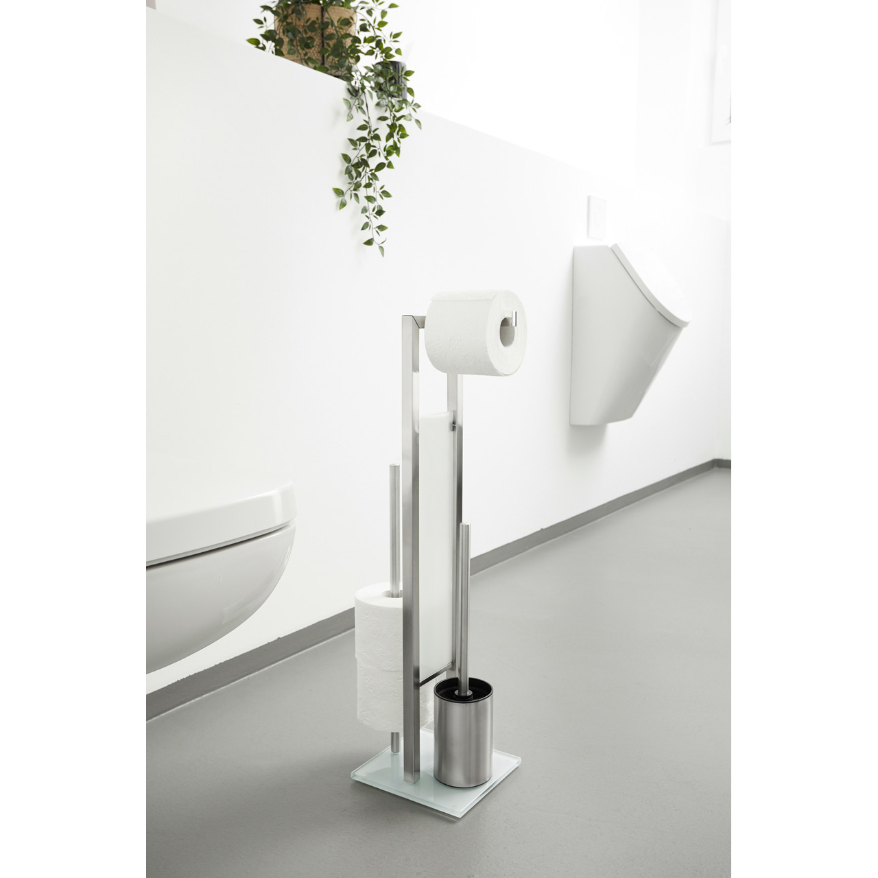 407436-Stand-WC-Garnitur-Rivalta-Edelstahl-matt_AMBI_01 WENKO EDELSTAHL STAND WC-GARNITUR RIVALT