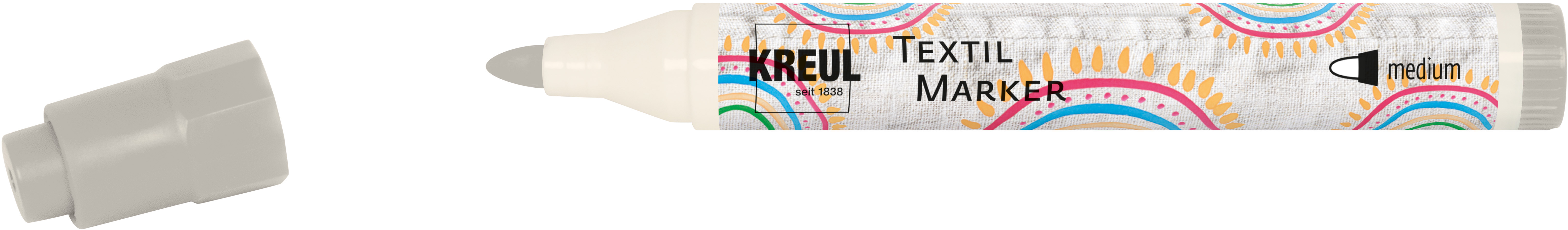 90770_KREUL_TextilMarker_medium_Grau_RGB Textil Marker