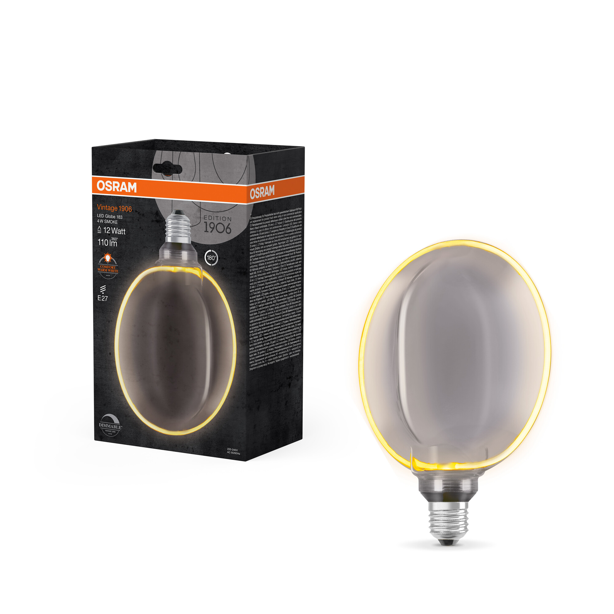 Osram Vintage 1906 LED Lampe O-Form, warmweiß