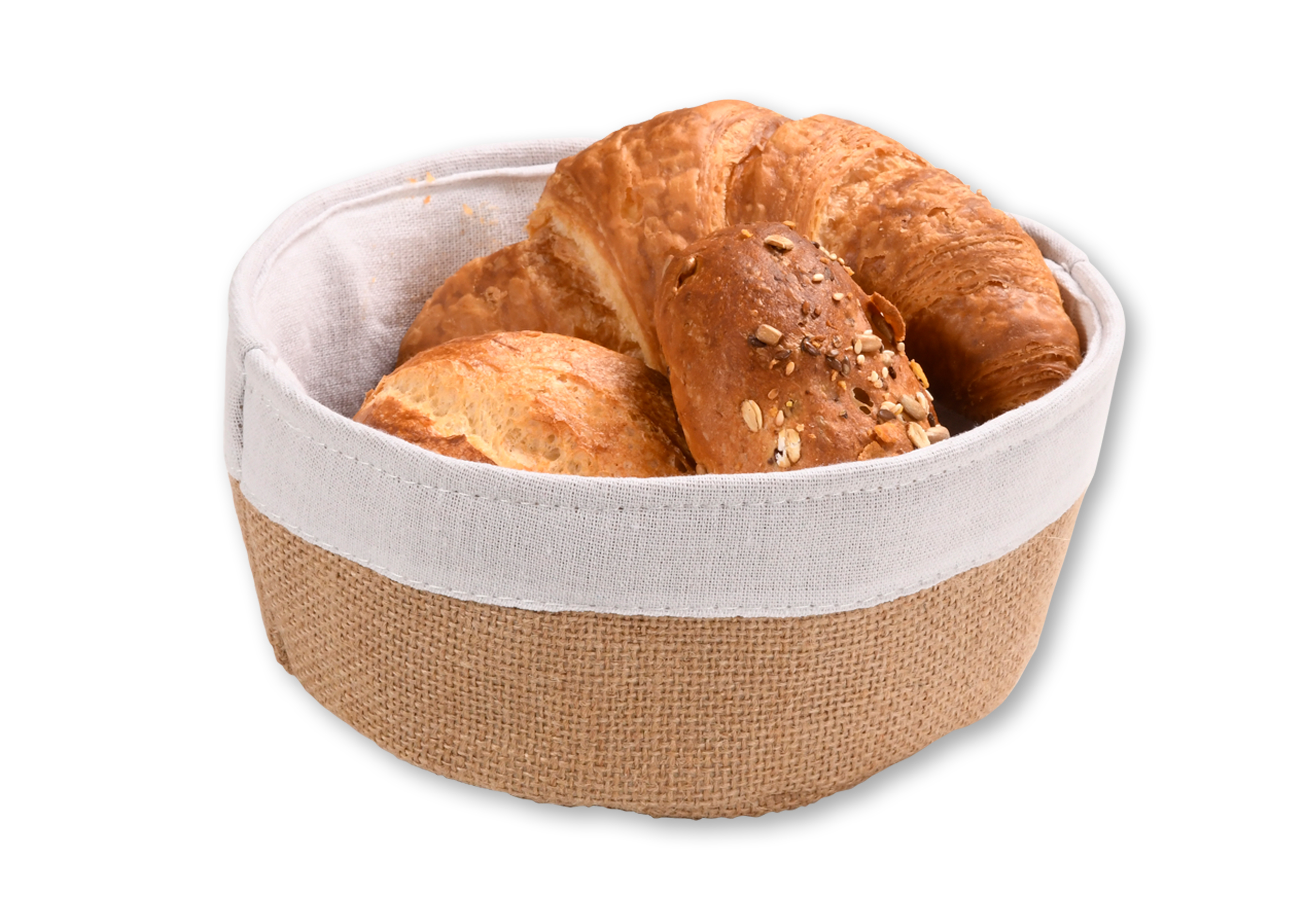 Kesper Brotkorb, Baumwolle, Jute, Ø 20 cm / Höhe: 9 cm Kesper Brotkorb, Baumwolle, Jute, Ø 20 cm / Höhe: 9 cm