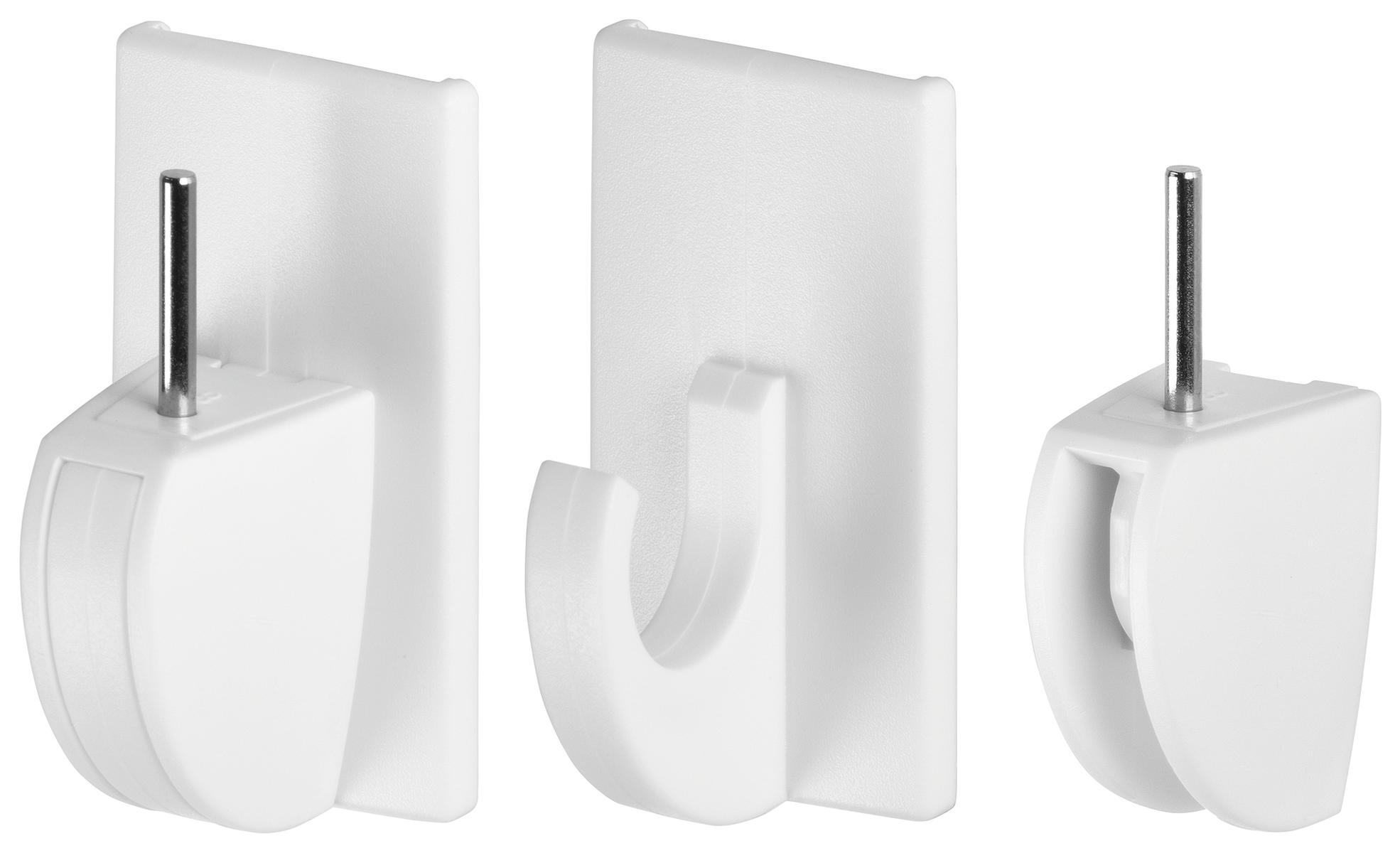 tesa_58034_pr_002 tesa Powerstrips Selbstklebeneder Gardinenhaken 2in1, weiß