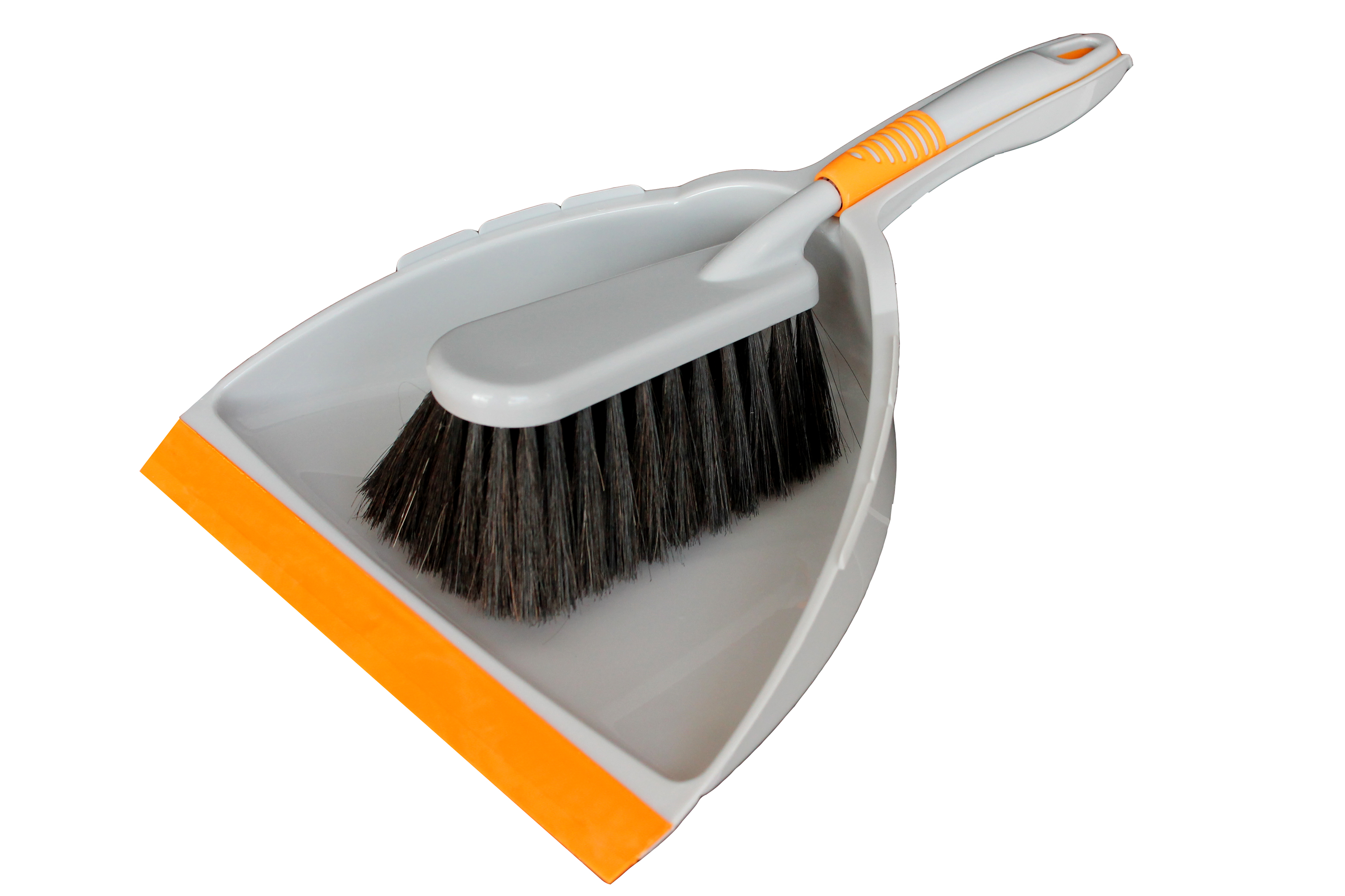 BÜRSTENMANN KEHRGARNITUR M.SOFTGRIFF GRAU-ORANGE 