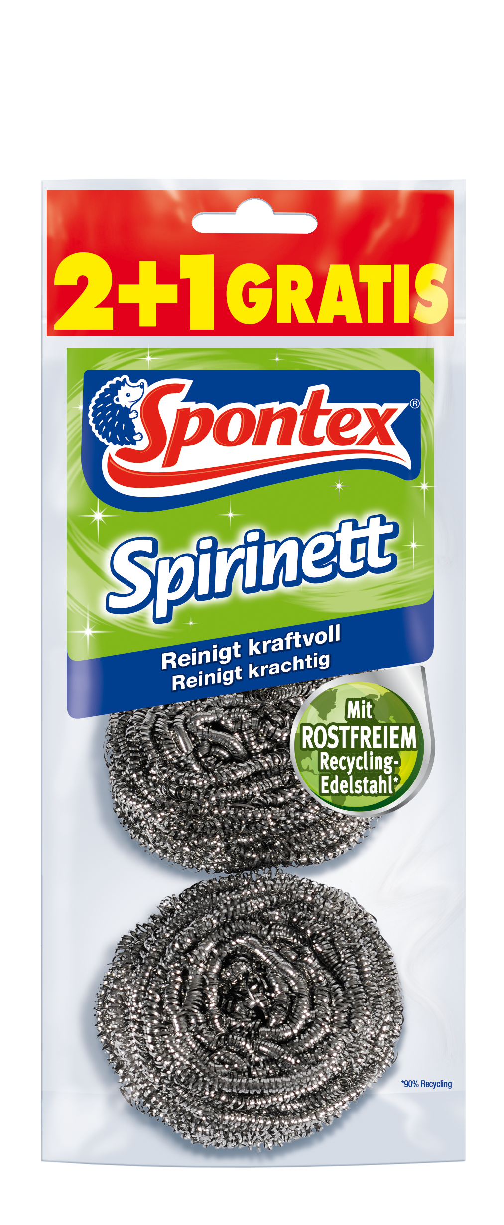 SPONTEX EDELSTAHLSPIRALE SPIRINETT 2+1