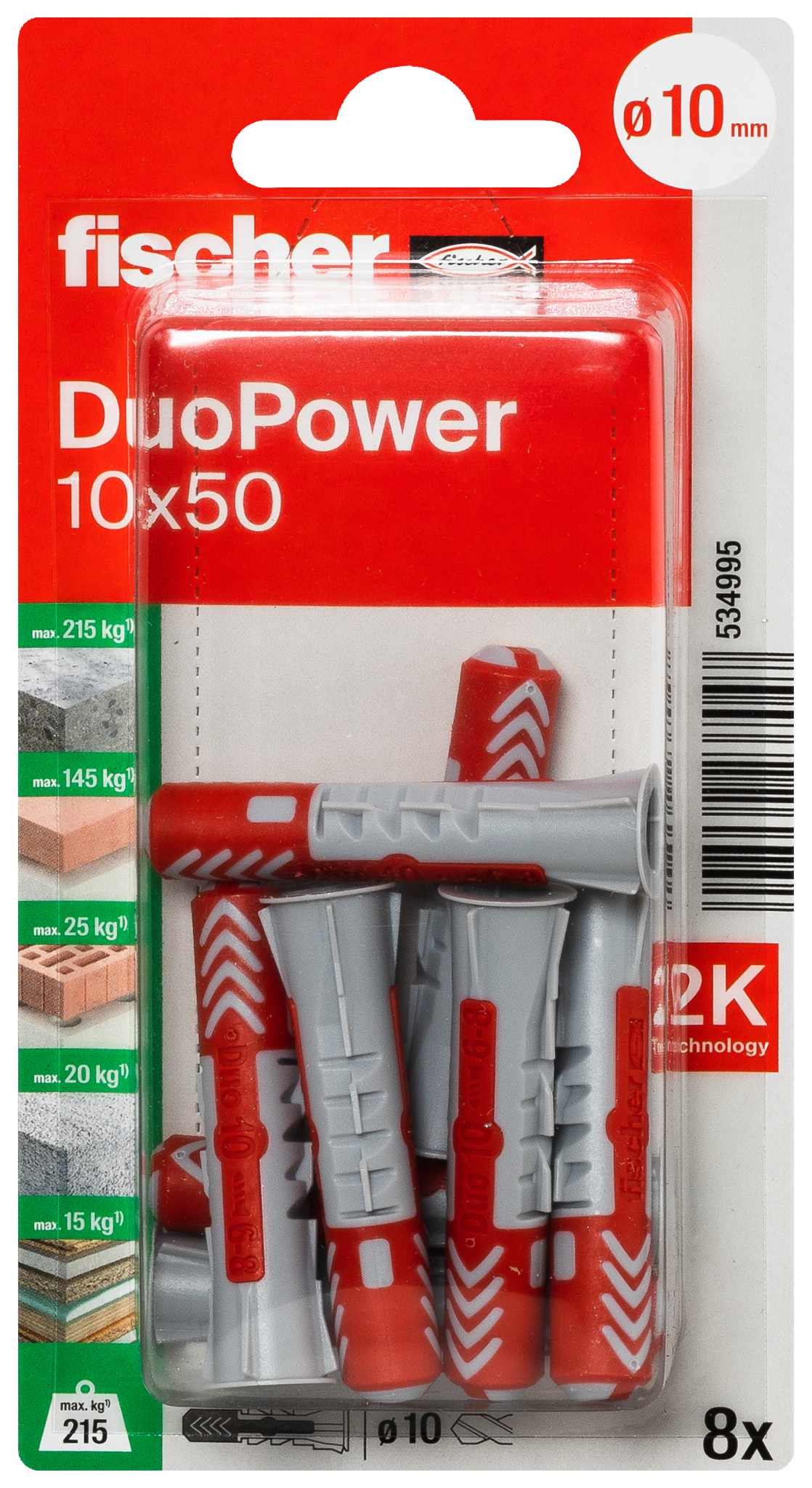 fischer DuoPower Universaldübel 10 x 50 K (8) fischer DuoPower Universaldübel 10 x 50 K (8)