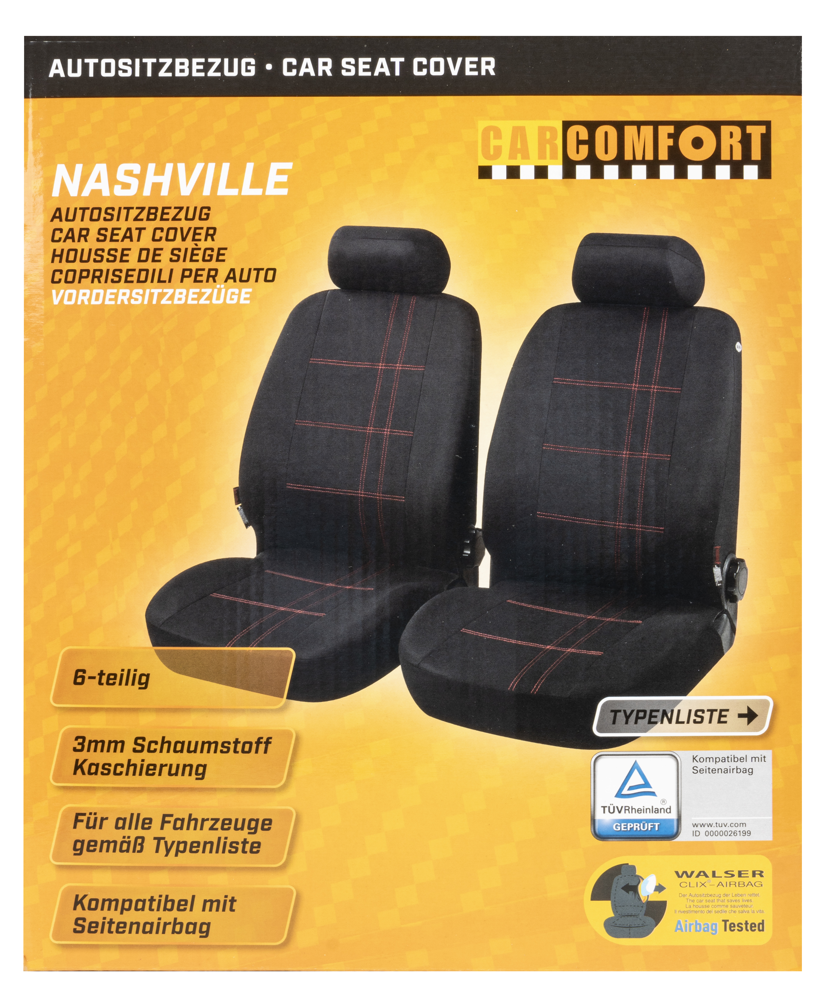 CarComfort Autositzbezug Nashville 2VS 2-teilig 2NS