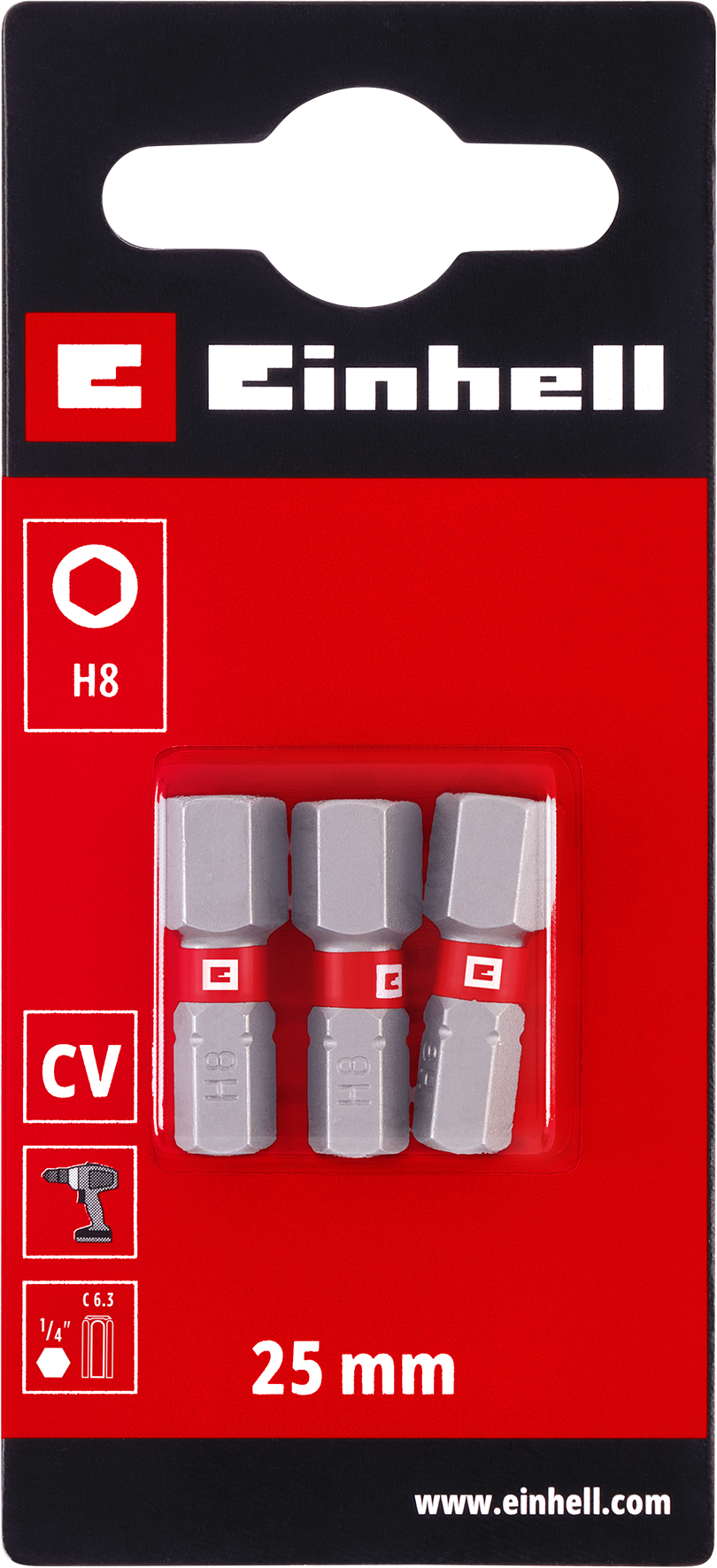 Einhell Standard-Bits, 25 mm, H8 Einhell Standard-Bits, 25 mm, H8