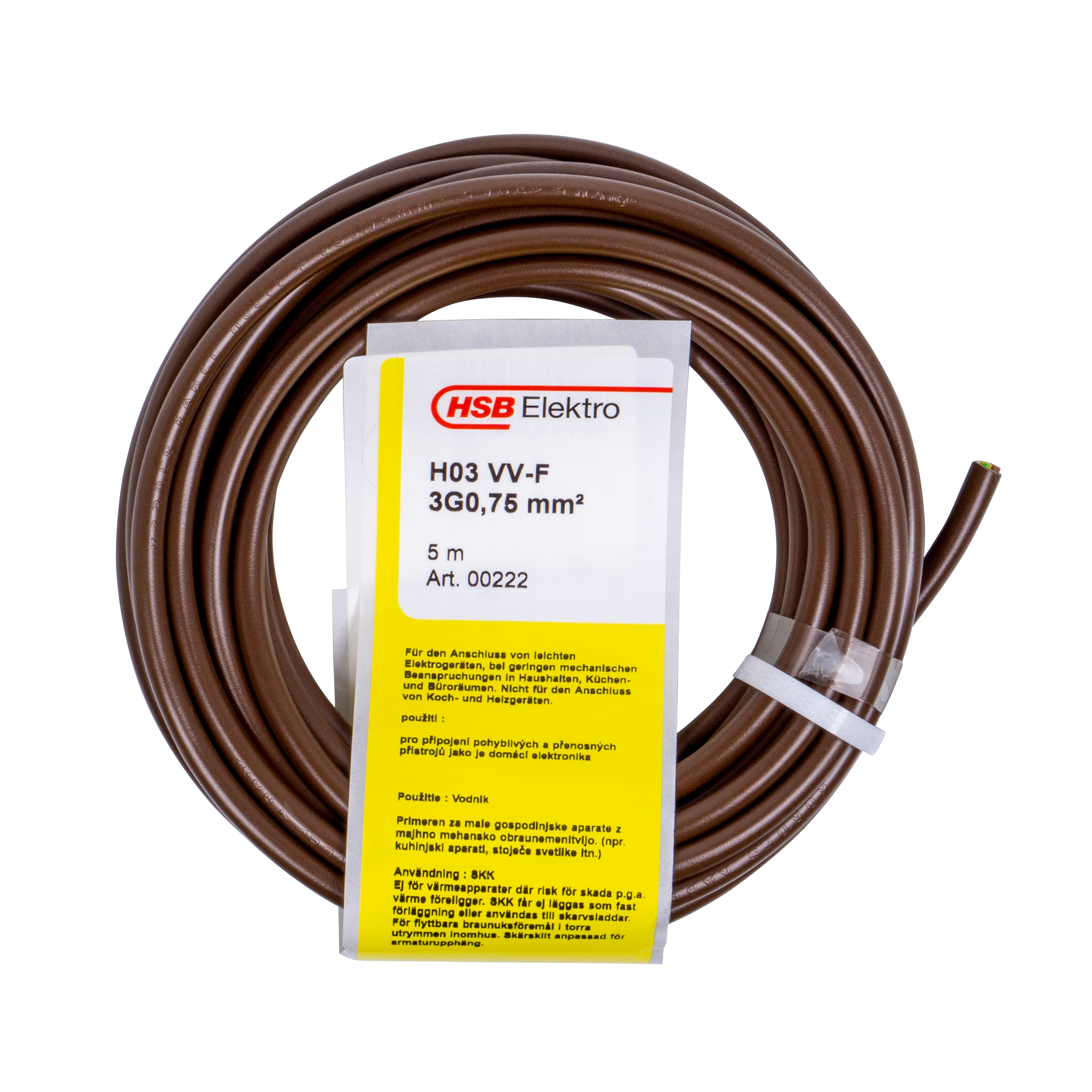 370388Qp64tYPP6tTVA SCHLAUCHLEITUNG H03VV-F 3G0,75MM²,5M,BR