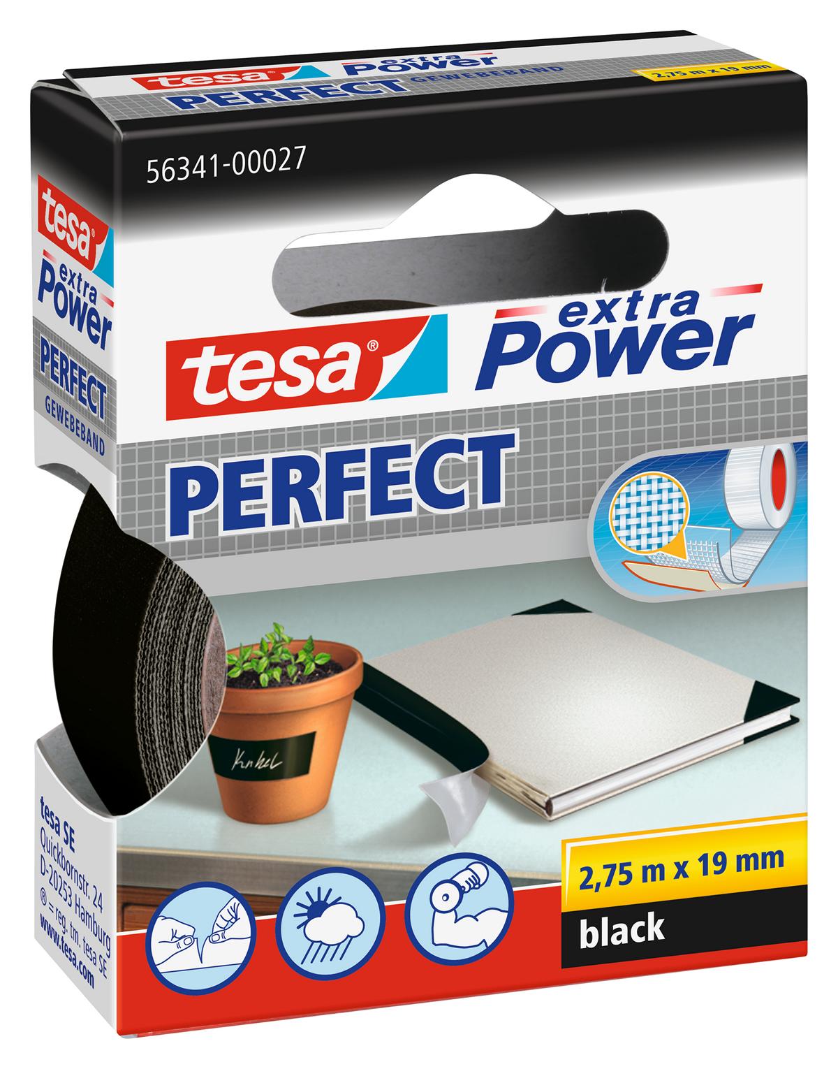 tesa_nart-563410002703_LI400_left tesa extra Power Perfect Gewebeband, schwarz, 2,75 m