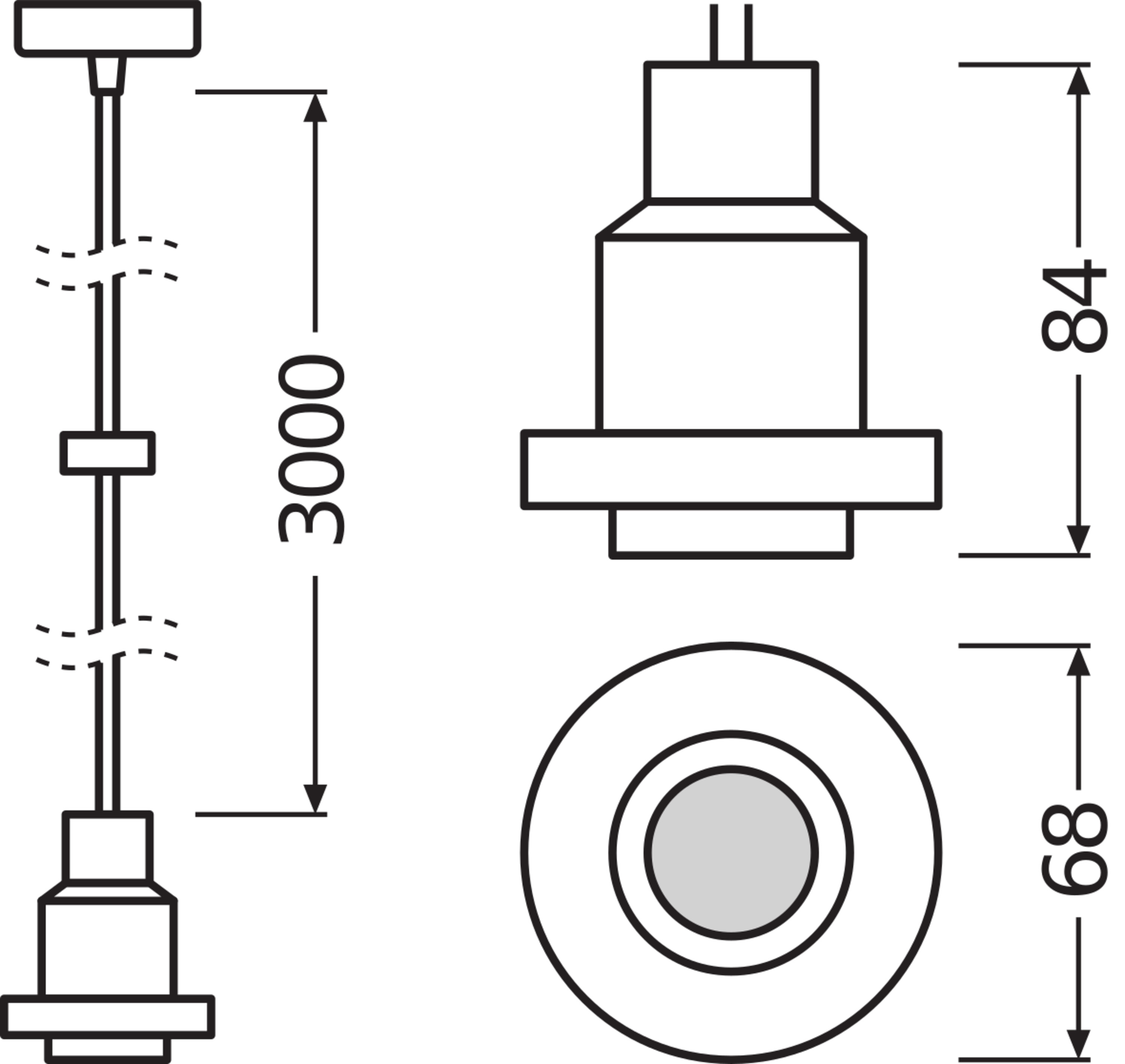 Ledvance Vintage Pendelleuchte schwarz, E27