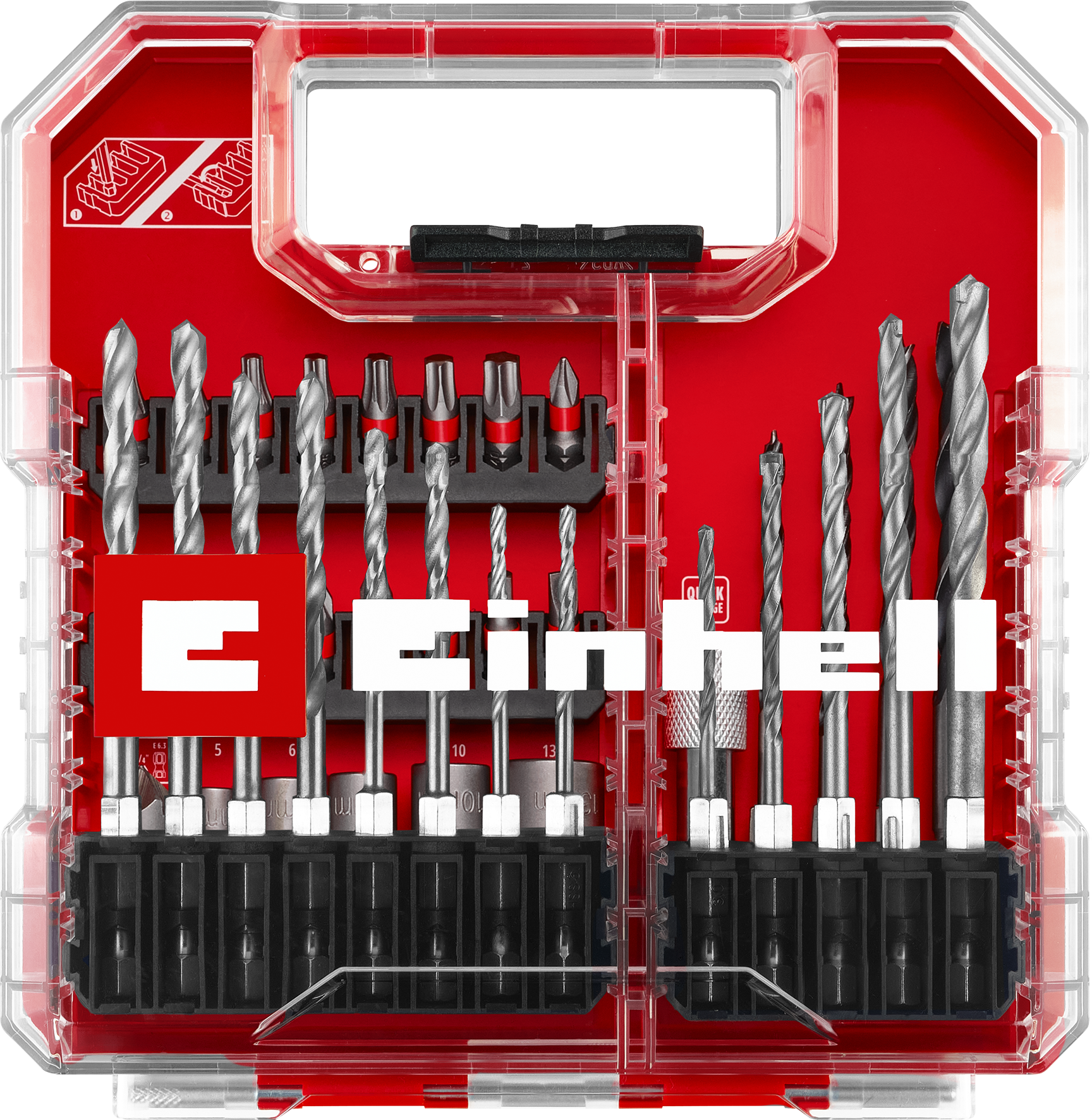 Einhell Bit- und Bohrer-Set für Holz, Stein und Metall, L-CASE, 40-tlg. Einhell Bit- und Bohrer-Set für Holz, Stein und Metall, L-CASE, 40-tlg.