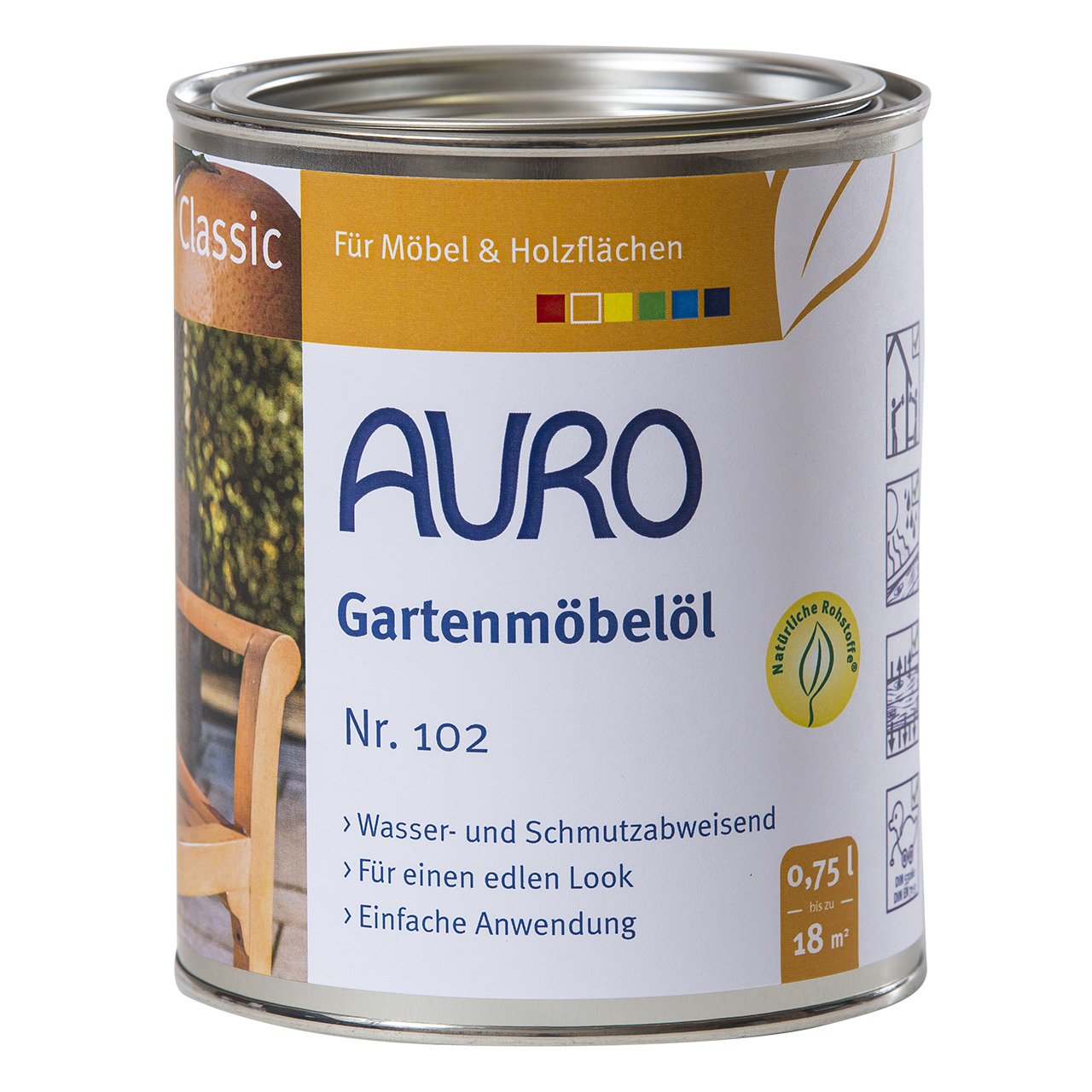 Auro Gartenmöbelöl Nr. 102 natur, 750ml