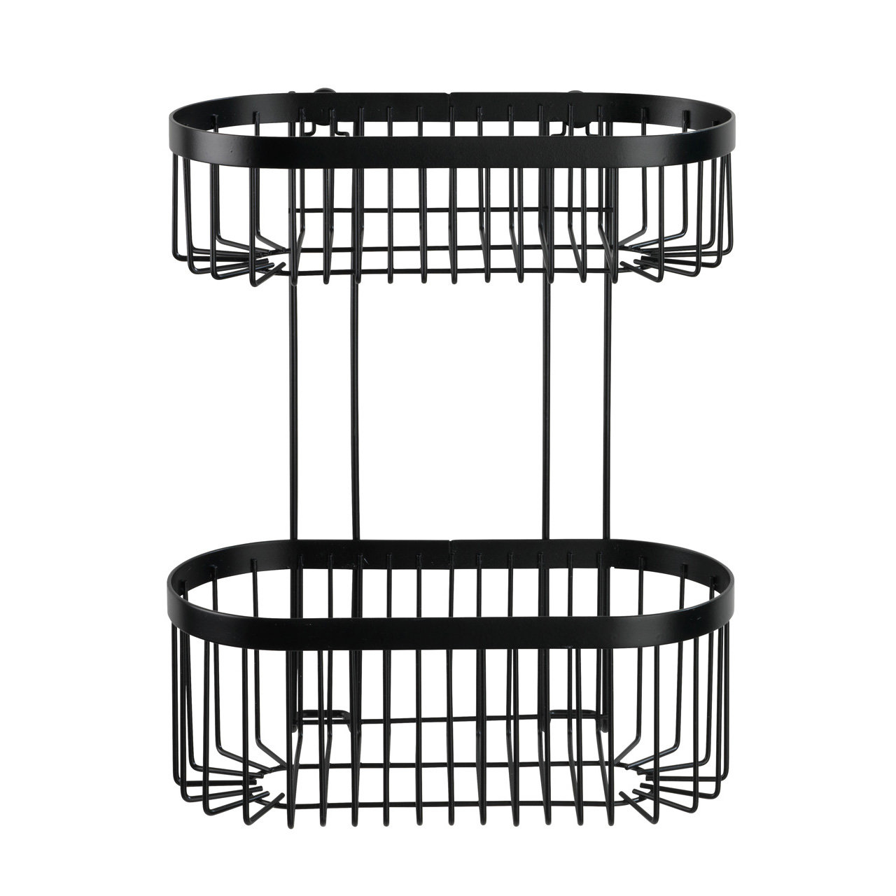 490932-Wandregal-2-Etagen-Classic-Plus-schwarz_FS_03 WENKO CLASSIC PLUS WANDREGAL 2 ETAGEN SCHWARZ