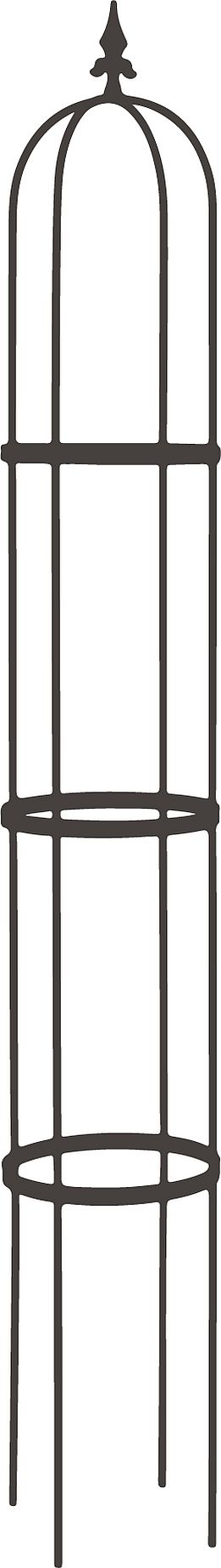 Pink Garten Rankhilfe Obelisk Oscar 175, schwarz, PE coatet