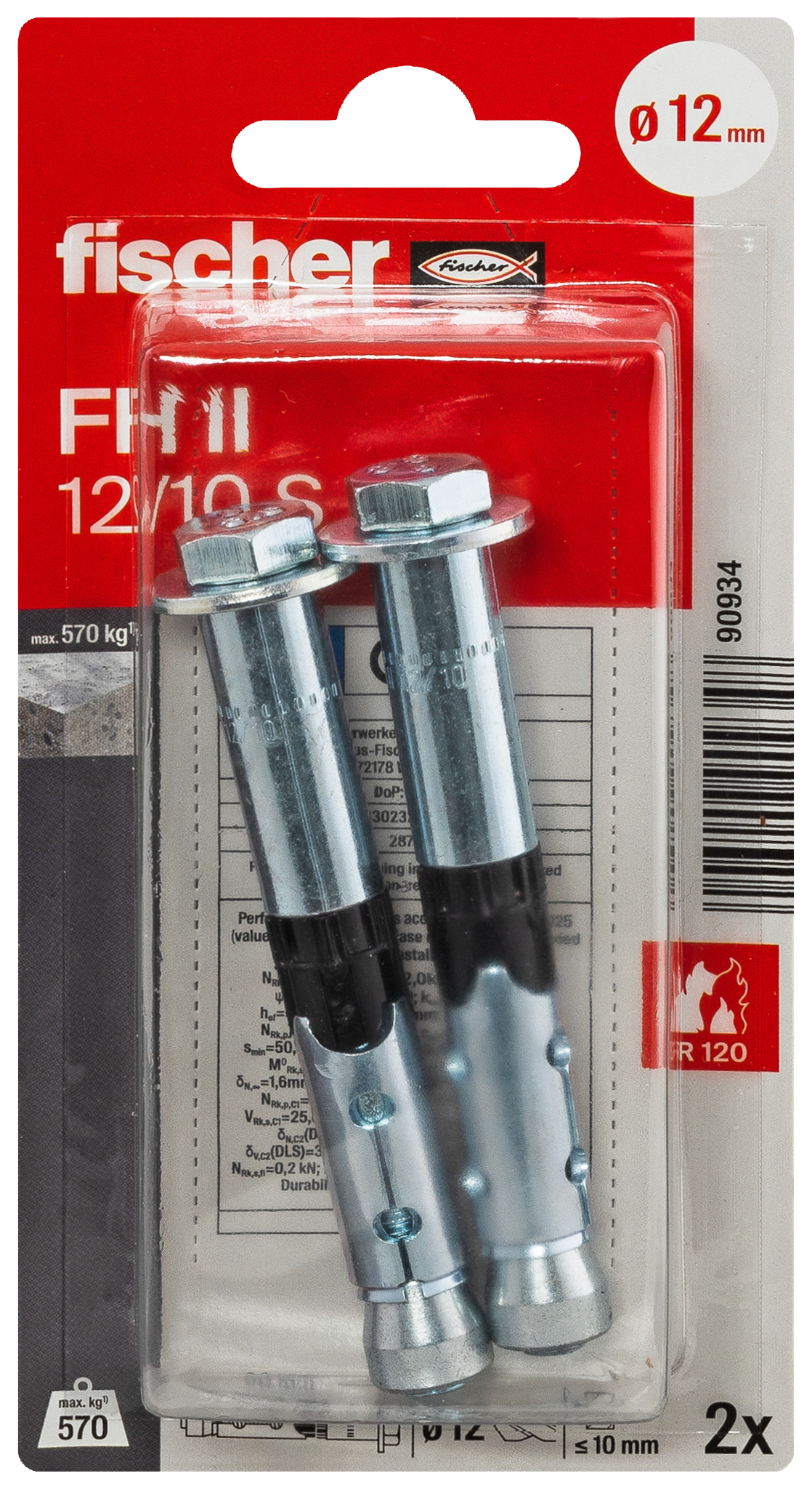 fischer Hochleistungsanker FH II 12/10 S K (2) fischer Hochleistungsanker FH II 12/10 S K (2)