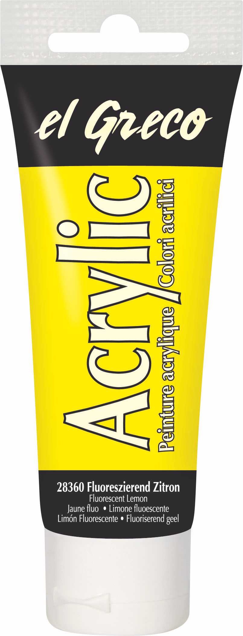 28360_KREUL_elGrecoAcrylic_FluoreszZitron_75ml_RGB Acrylic