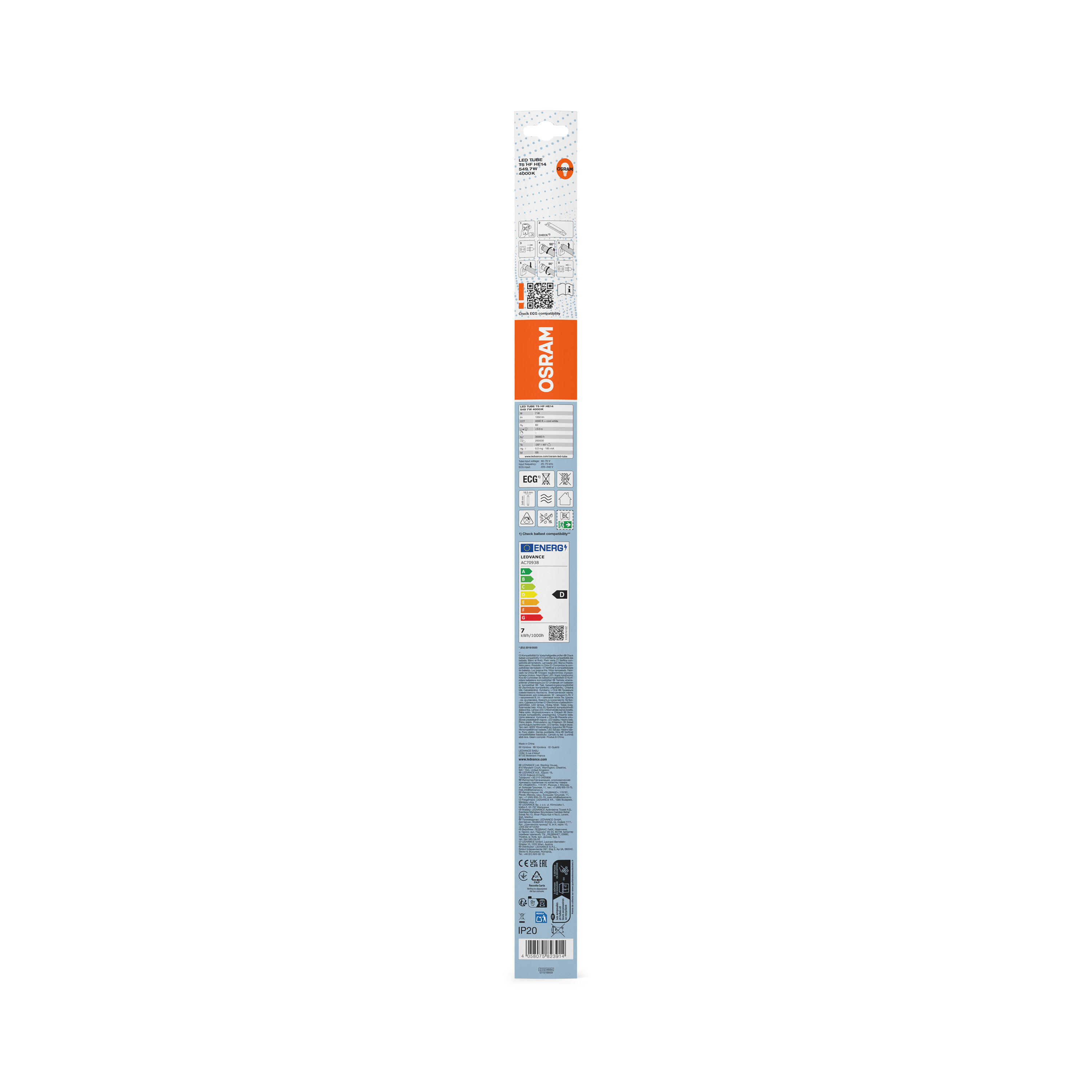 Osram LED Röhre TUBE T5 HF, 549 mm, kaltweiß