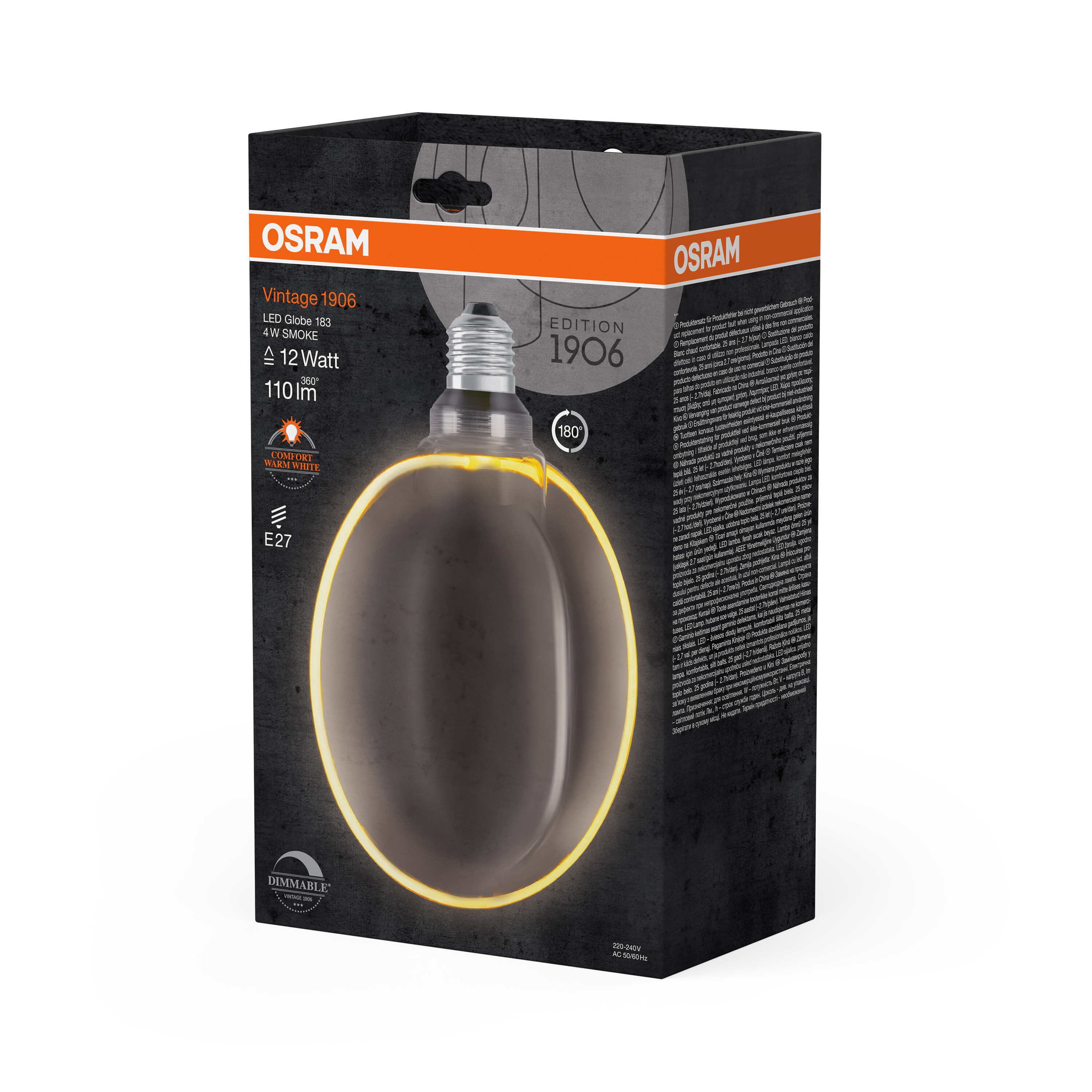 Osram Vintage 1906 LED Lampe O-Form, warmweiß