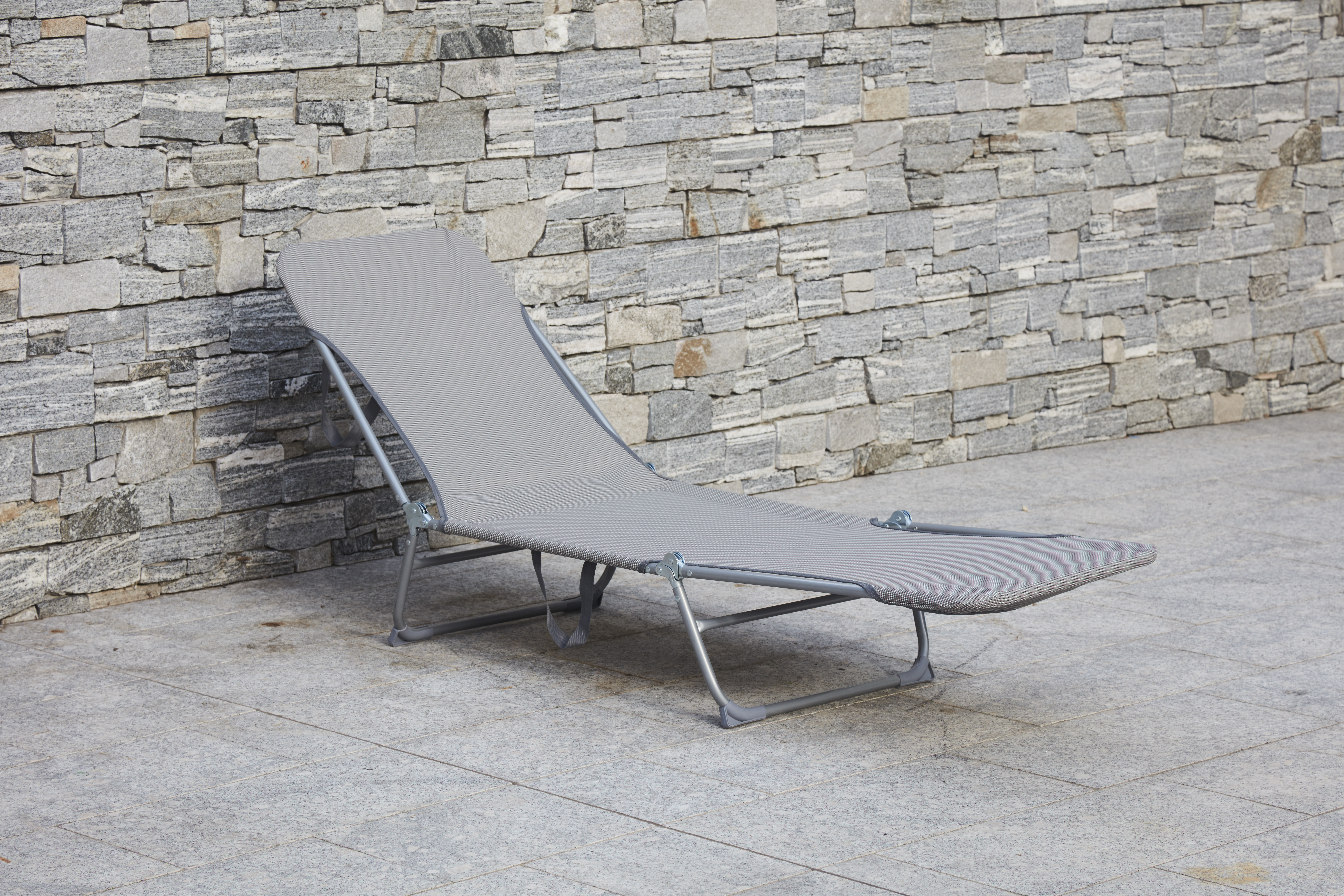 Westside Textilene Zweibeinliege GRIGIO, 182 x 56 x 24,5 cm