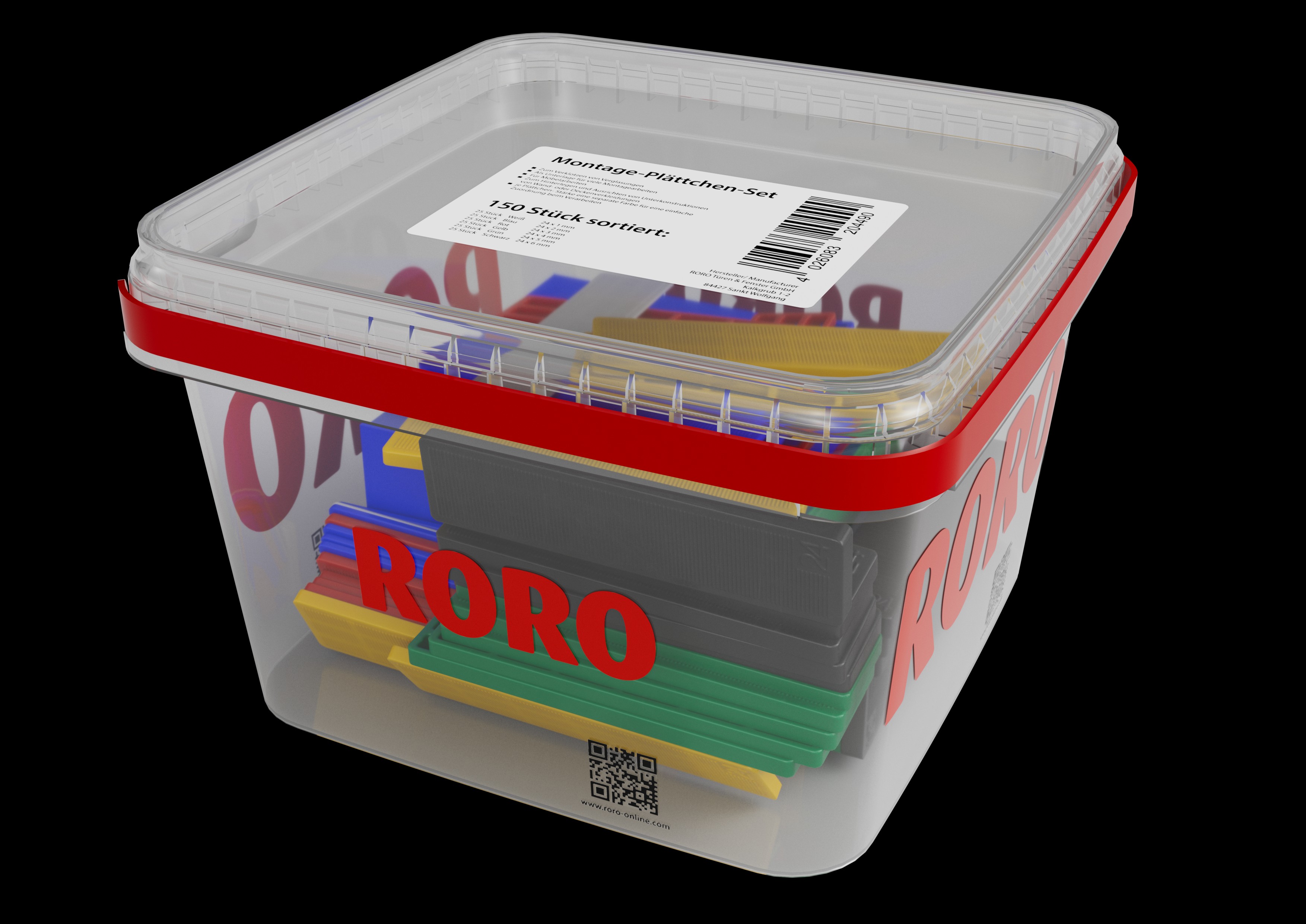 Roro Montageplättchen MIX Eimer