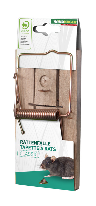 Windhager Rattenfalle PEFC-Holz, 16,5 x 8 x 3 cm Windhager Rattenfalle PEFC-Holz, 16,5 x 8 x 3 cm